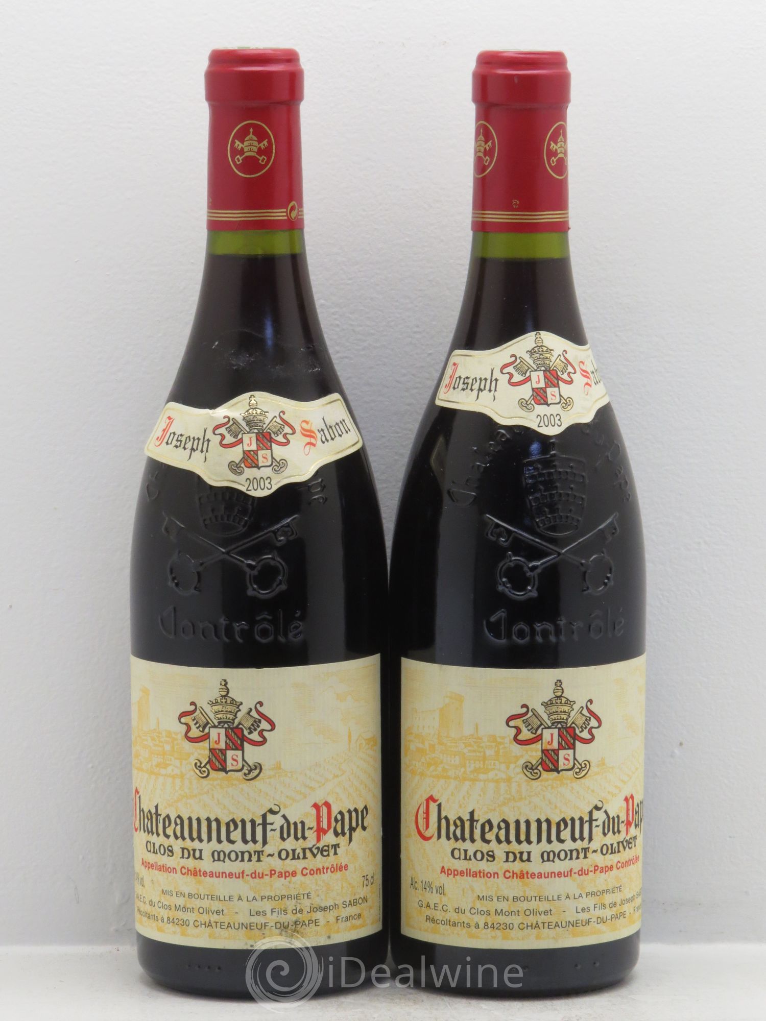 Châteauneuf-du-Pape Clos du Mont-Olivet 2003 - Lot de 2 bouteilles - 0
