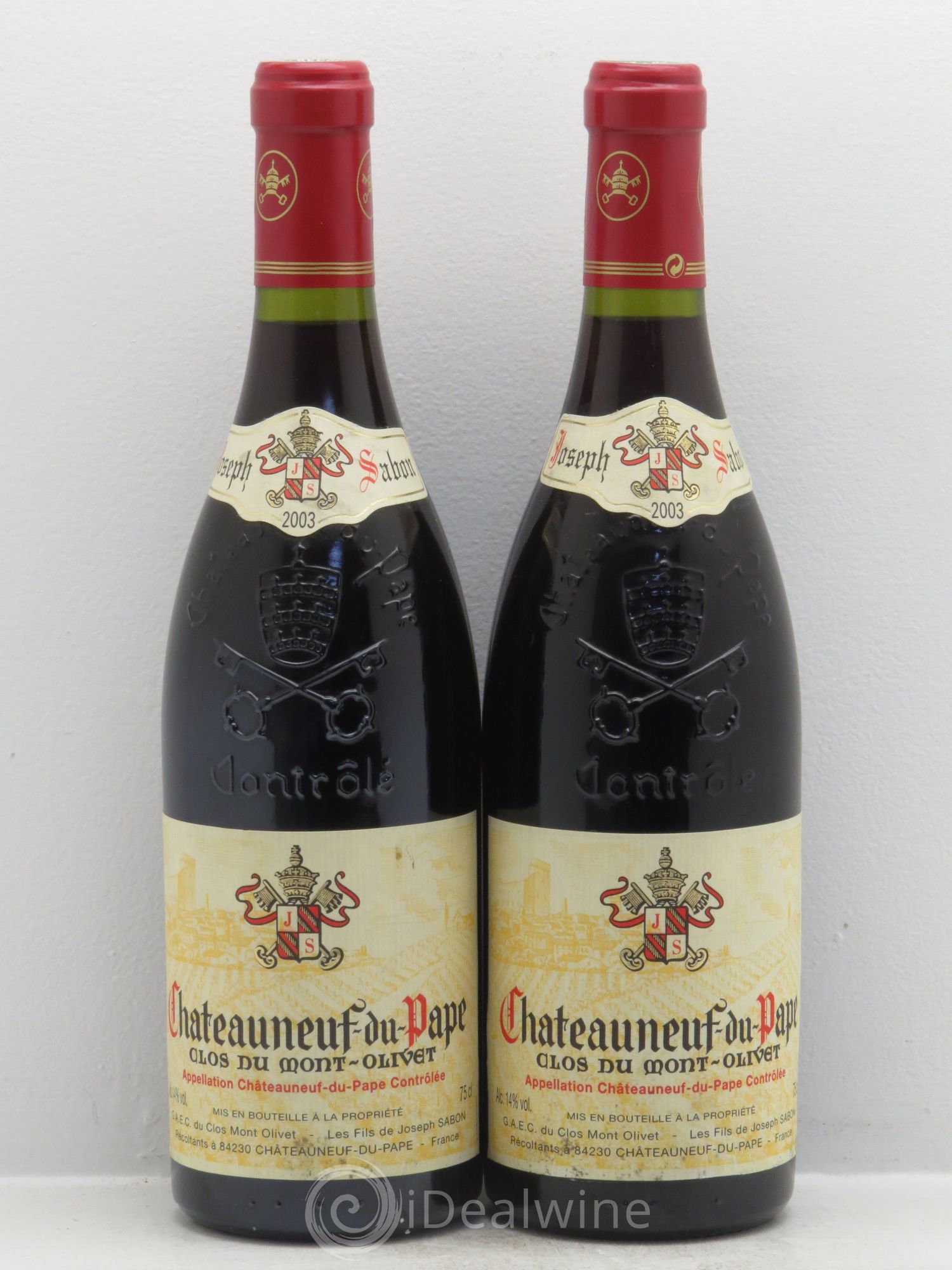 Châteauneuf-du-Pape Clos du Mont-Olivet 2003 - Lot de 2 bouteilles - 0