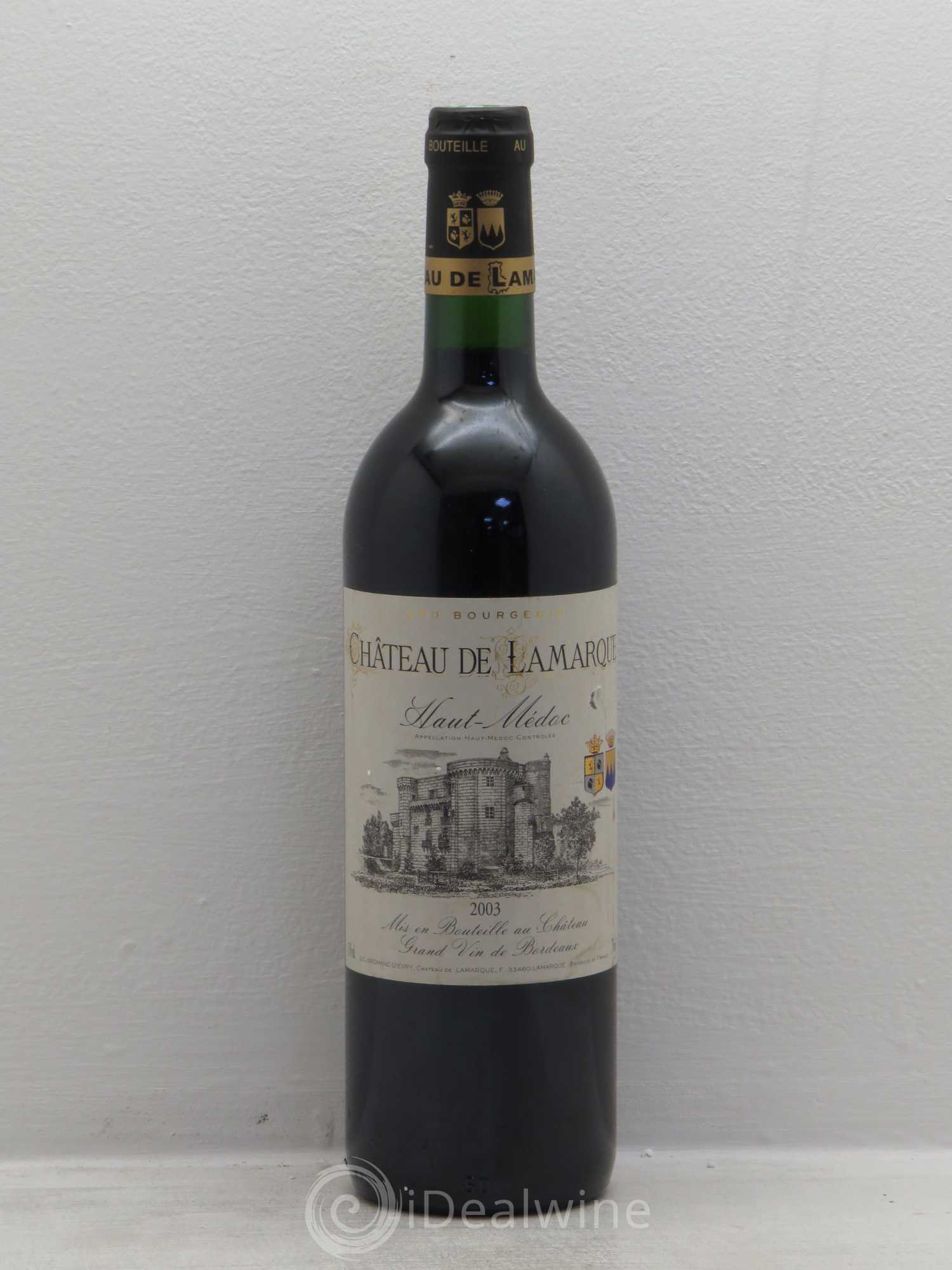 Château de Lamarque Cru Bourgeois 2003 - Lot de 6 bouteilles - 0