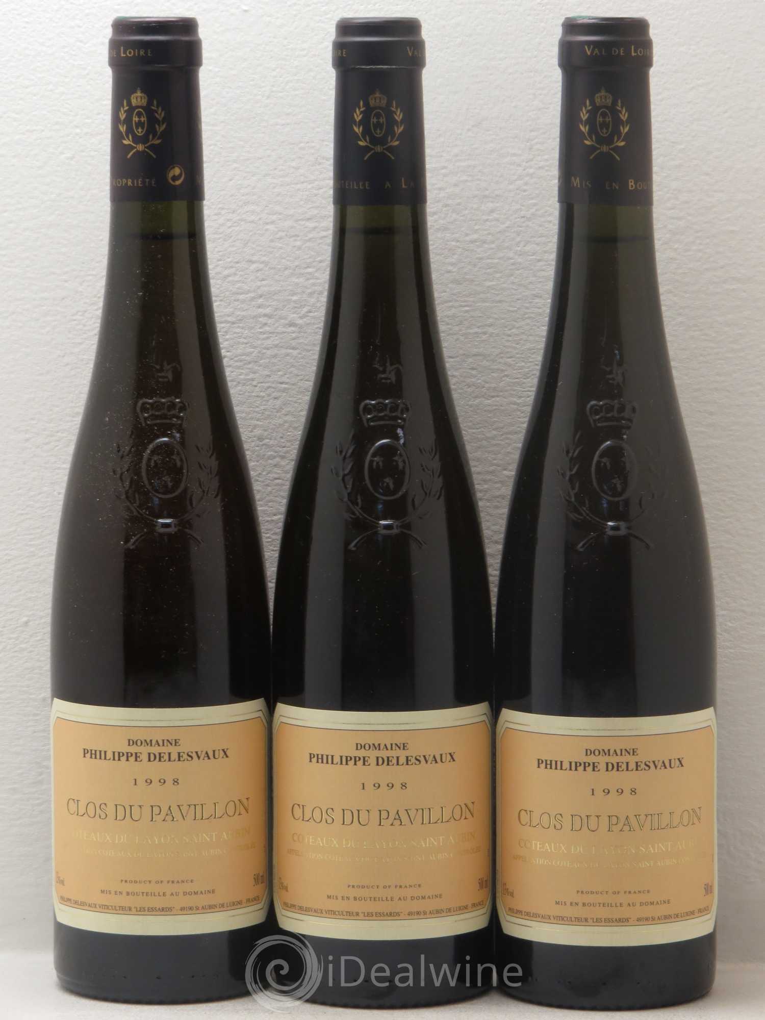 Coteaux du Layon Coteaux Du Layon Saint aubin clos du pavillon Philippe Delesvaux 1998 - Lotto di 6 bottiglie - 1