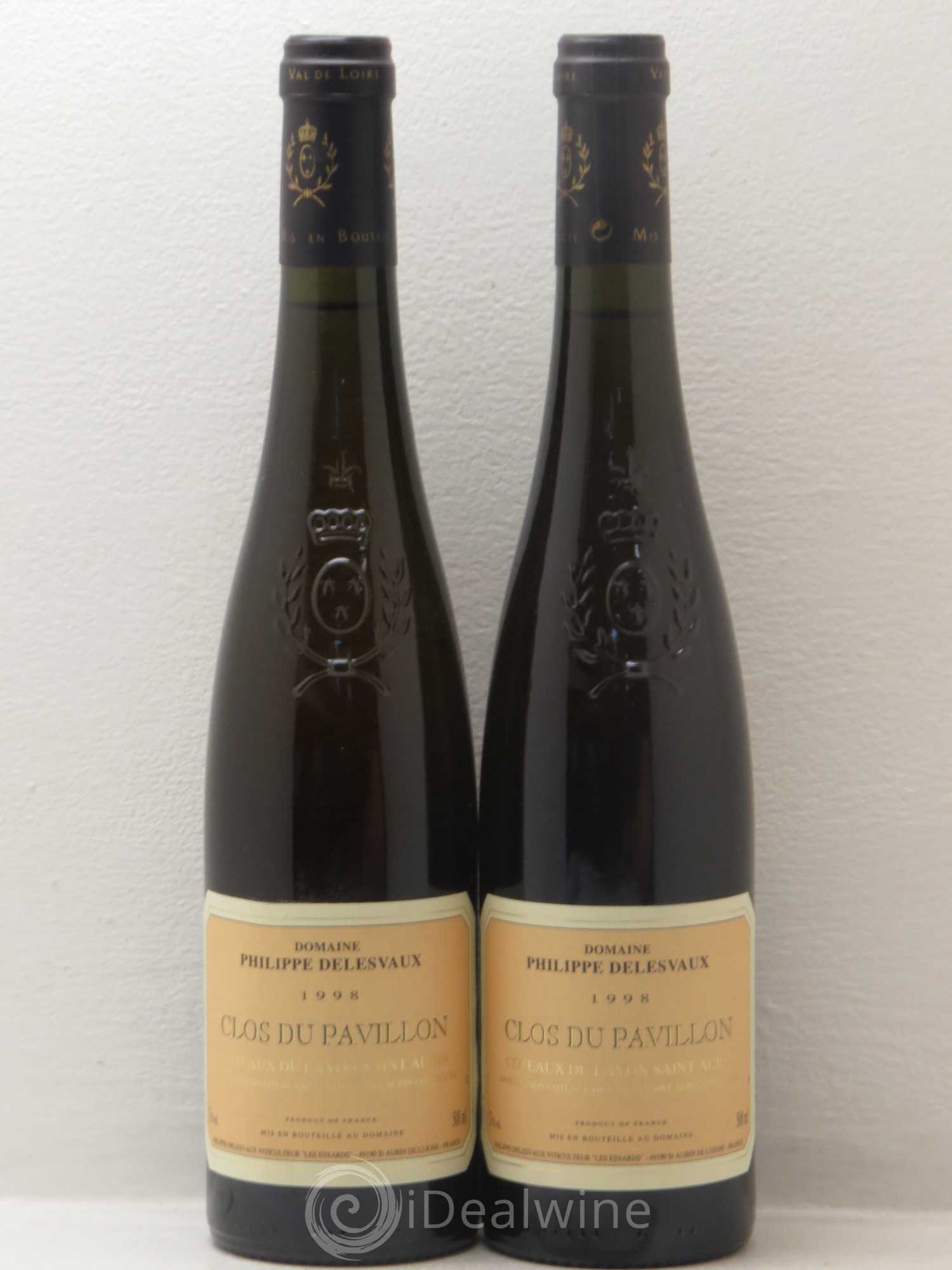 Coteaux du Layon Coteaux Du Layon Saint aubin clos du pavillon Philippe Delesvaux 1998 - Lotto di 2 bottiglie - 0