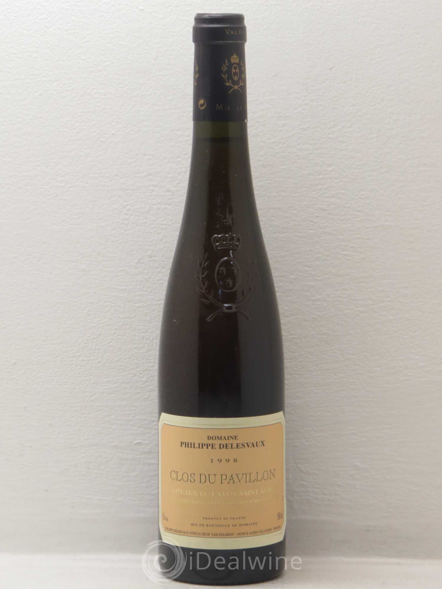Coteaux du Layon Coteaux Du Layon Saint aubin clos du pavillon Philippe Delesvaux 1998 - Lotto di 1 bottiglia - 0