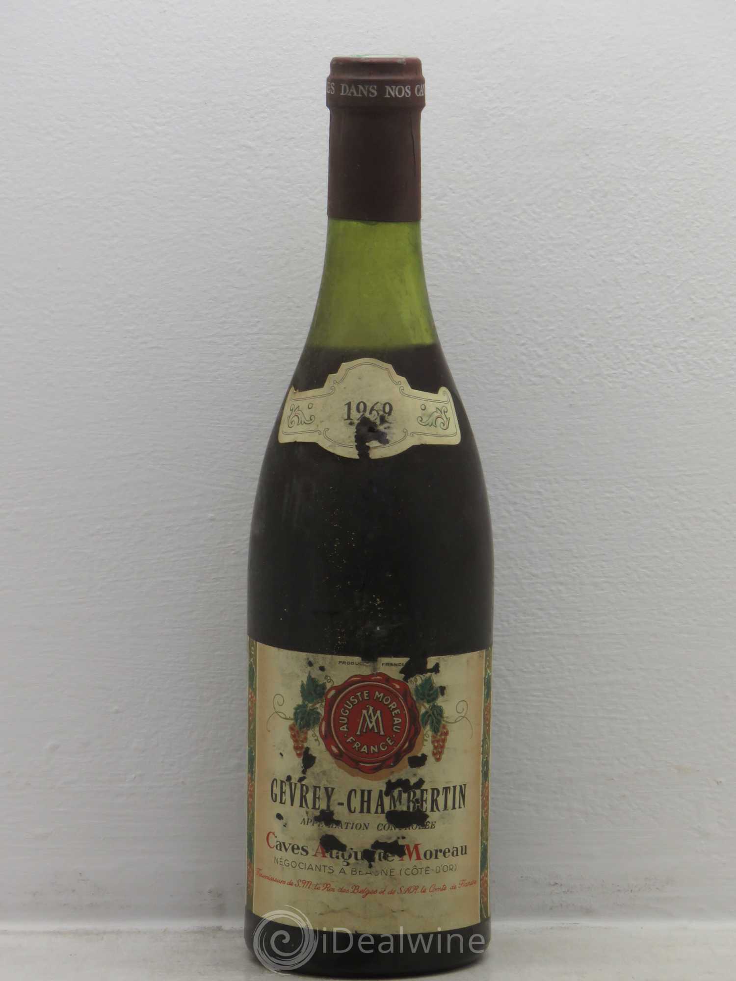 Gevrey-Chambertin négociant Moreau 1969 - Posten von 1 Flasche - 0