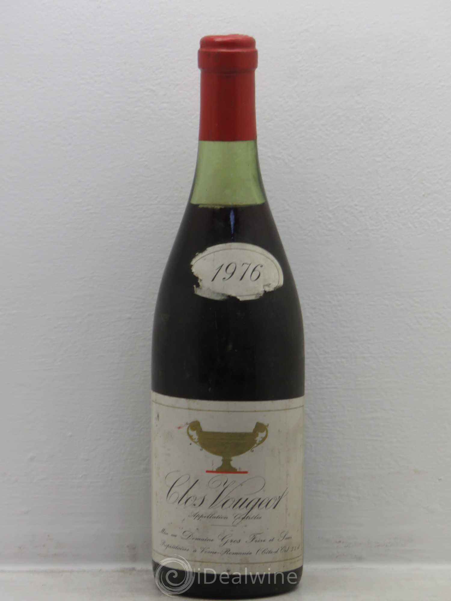 Clos de Vougeot Grand Cru Gros frères et soeur 1976 - Posten von 1 Flasche - 0