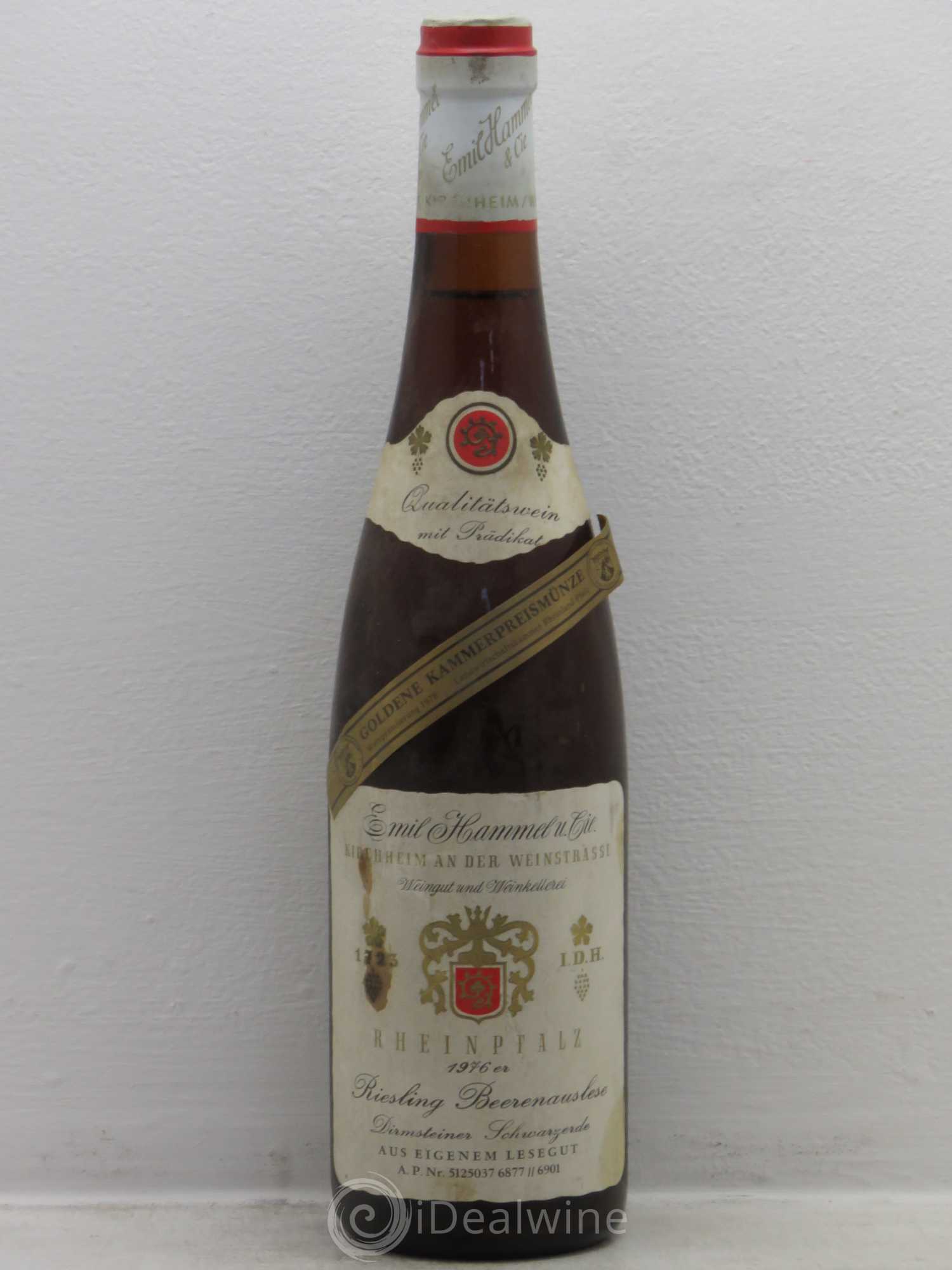 Riesling Emil Hammer Beerenauslese 1976 - Posten von 1 Flasche - 0