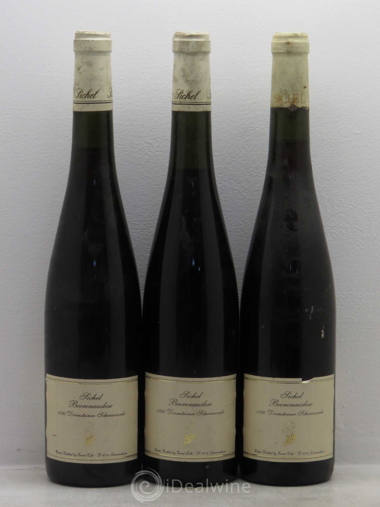 Riesling Sichel Beerenauslese Dirnsteiner Schuwarzerde 1990 - Posten von 3 Flaschen - 0