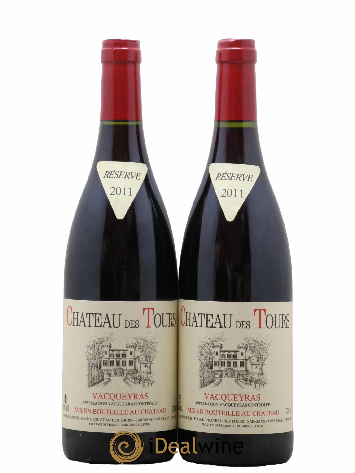 Vacqueyras Château des Tours Emmanuel Reynaud 2011 - Lot de 2 bouteilles - 0
