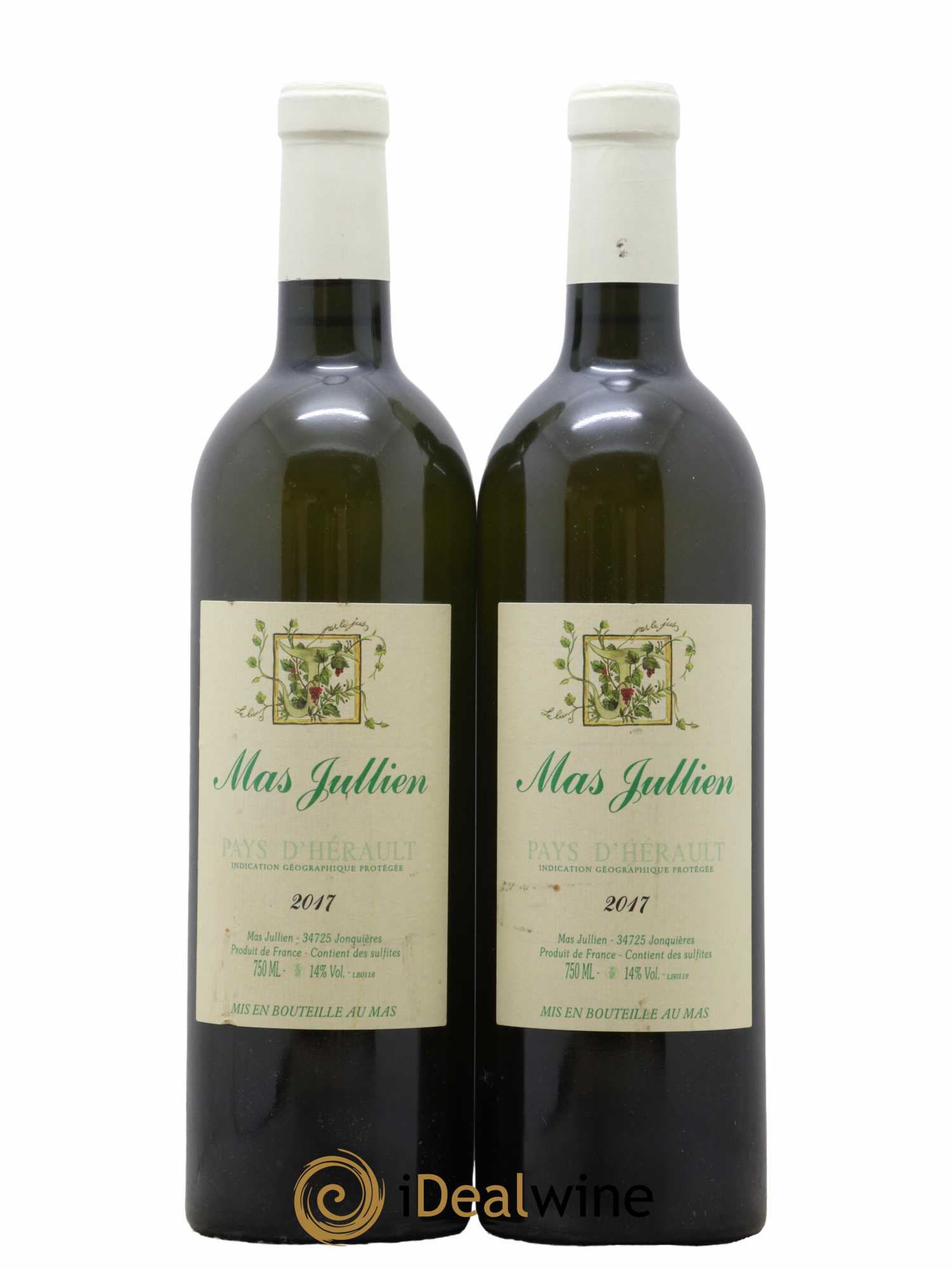 Pays d'Hérault Mas Jullien Olivier Jullien 2017 - Lot de 2 bouteilles - 0