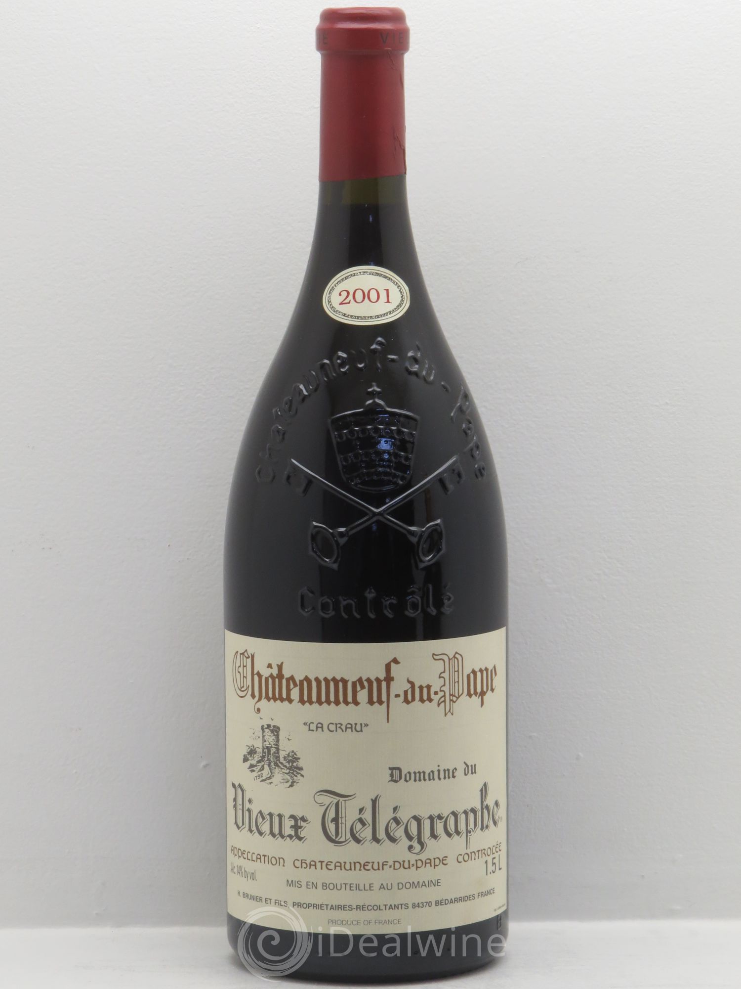 Châteauneuf-du-Pape Vieux Télégraphe (Domaine du) Vignobles Brunier 2001 - Lot de 1 magnum - 0