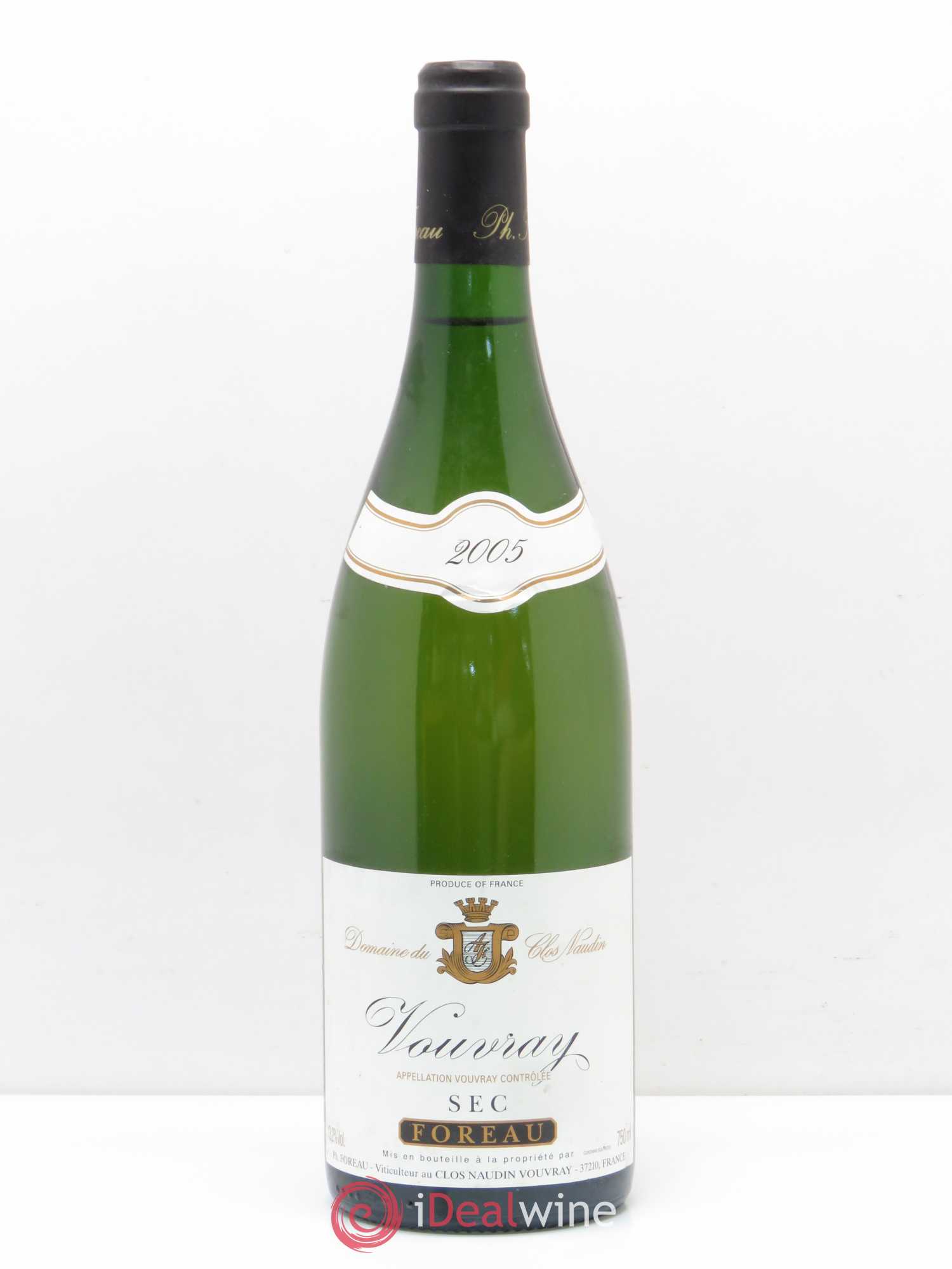 Vouvray Sec Clos Naudin - Philippe Foreau (sans prix de réserve) 2005 - Lot de 1 bouteille - 0