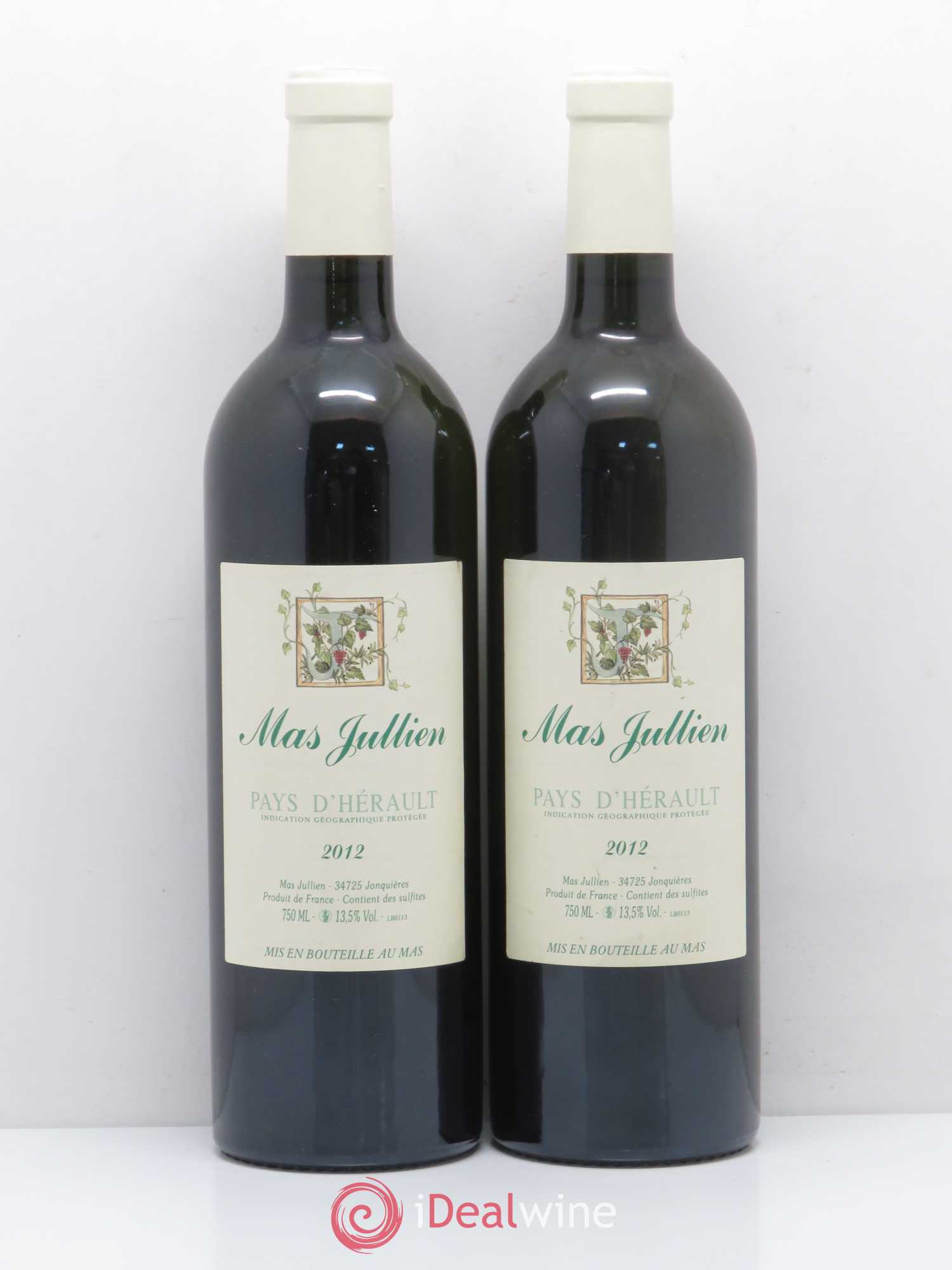 Pays d'Hérault Mas Jullien Olivier Jullien 2012 - Lot de 2 bouteilles - 0