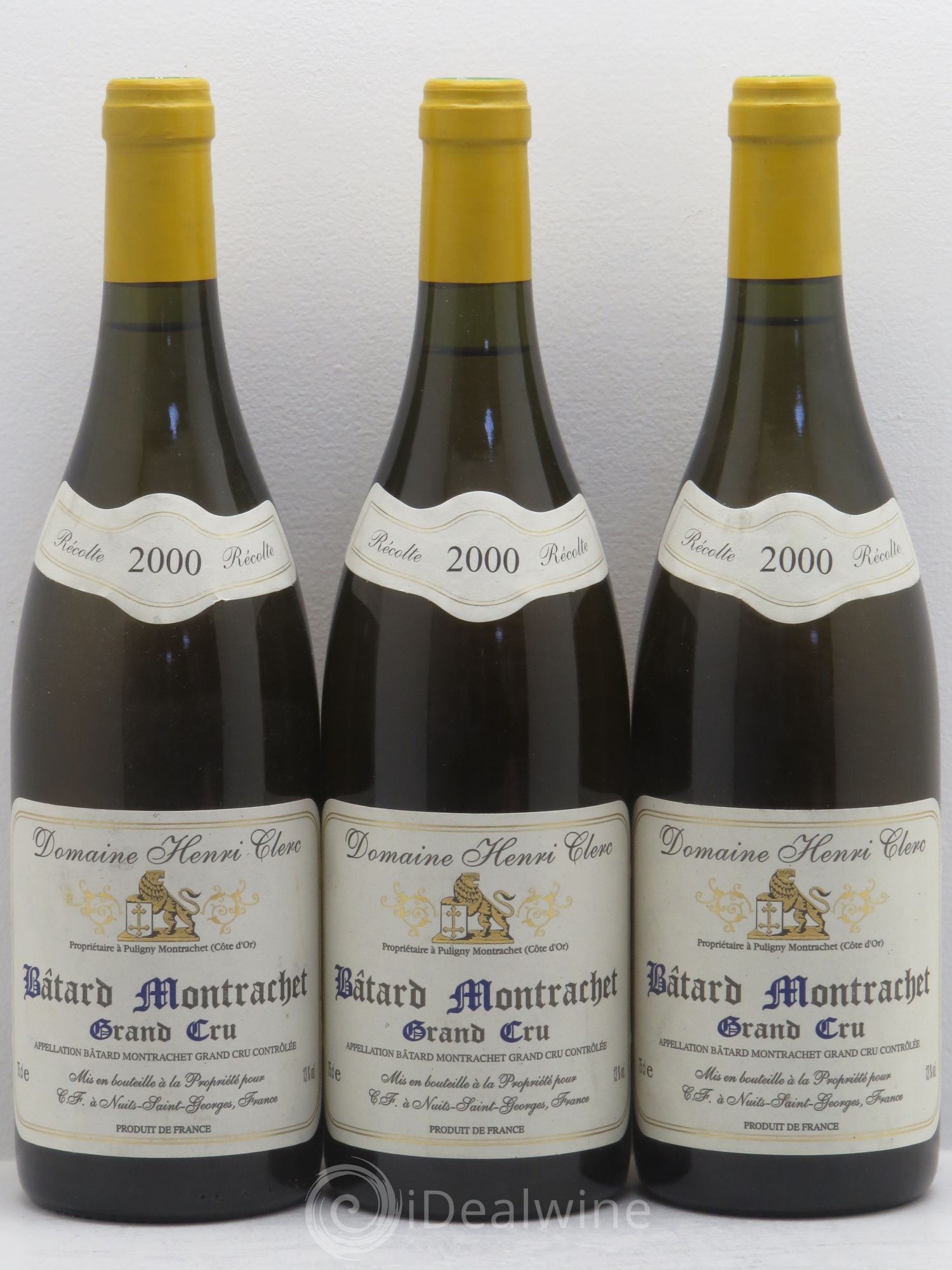 Bâtard-Montrachet Grand Cru Henri Clerc 2000 - Lotto di 3 bottiglie - 0