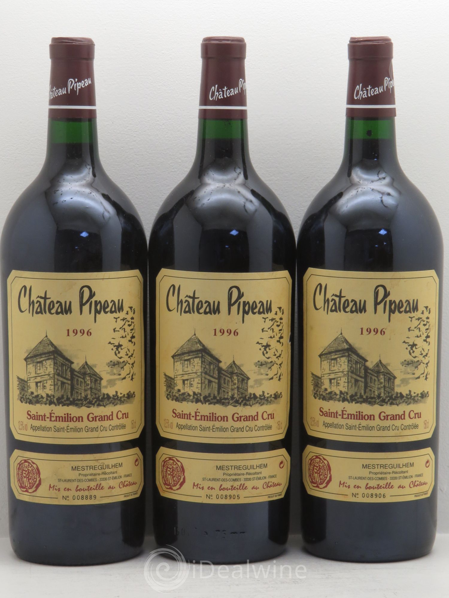 Château Pipeau 1996 - Lot de 3 magnums - 0