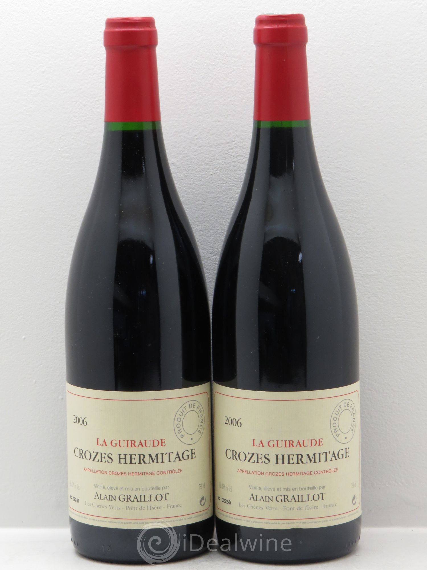 Crozes-Hermitage La Guiraude Domaine Graillot 2006 - Lot de 2 bouteilles - 0