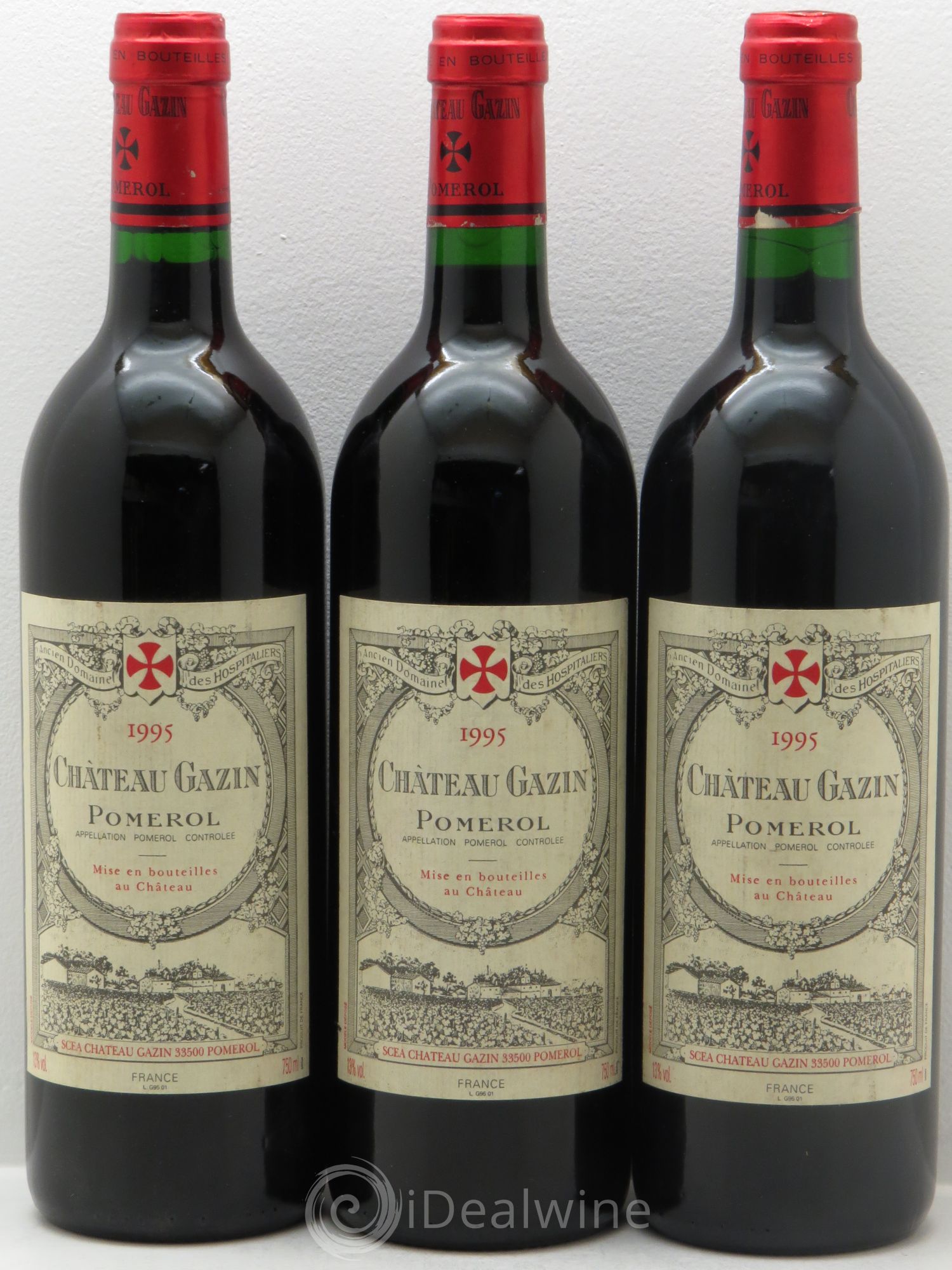 Château Gazin 1995 - Lot de 3 bouteilles - 0