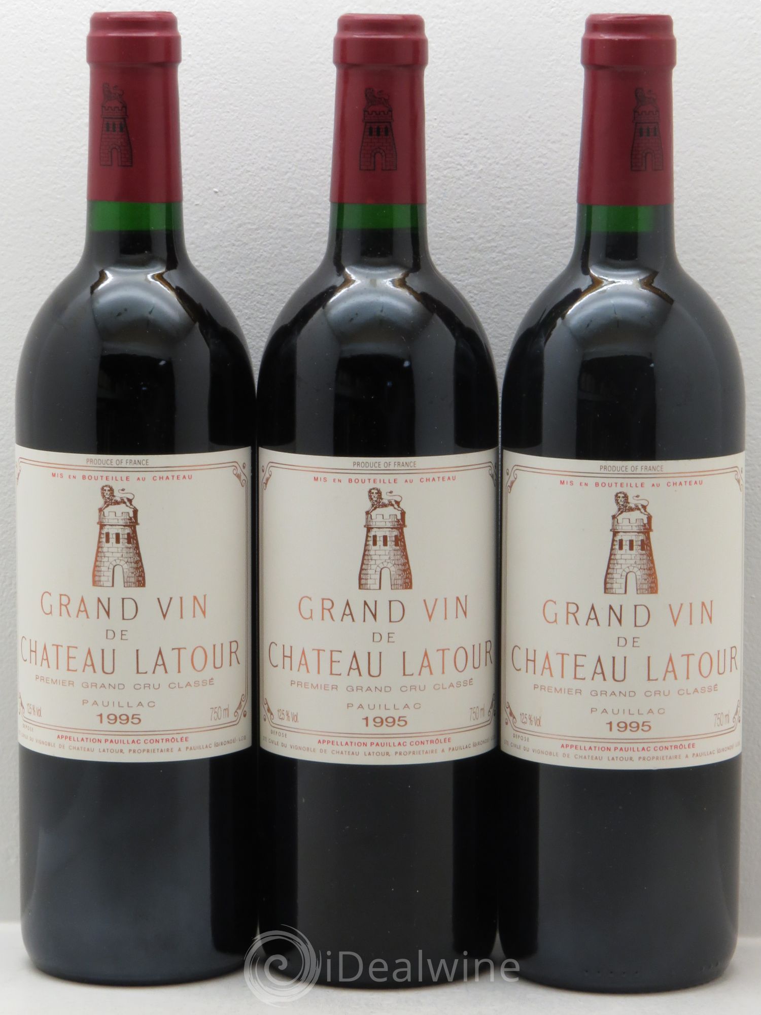 Château Latour 1er Grand Cru Classé 1995 - Lot de 3 bouteilles - 0