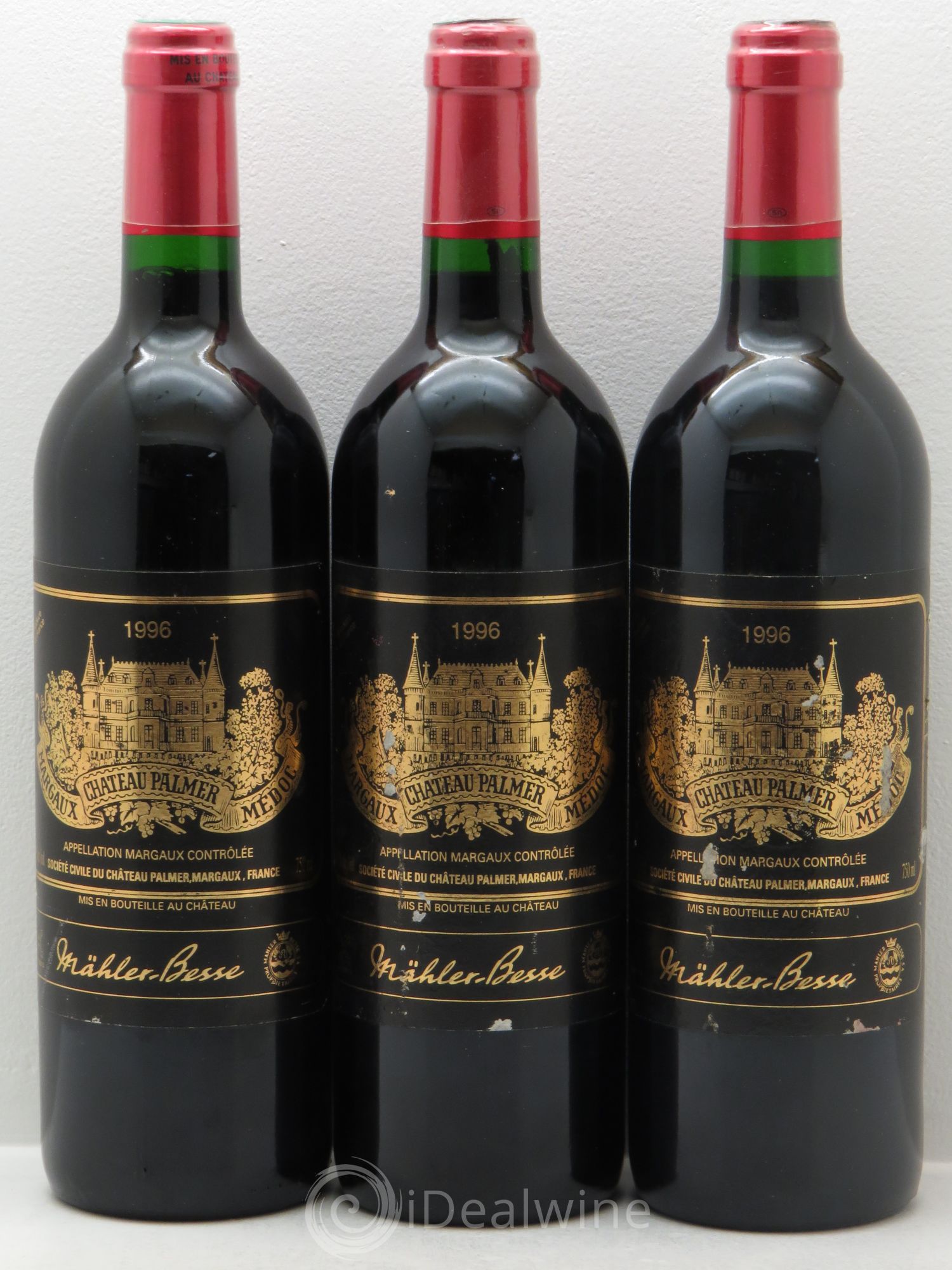 Château Palmer 3ème Grand Cru Classé 1996 - Lot de 3 bouteilles - 0