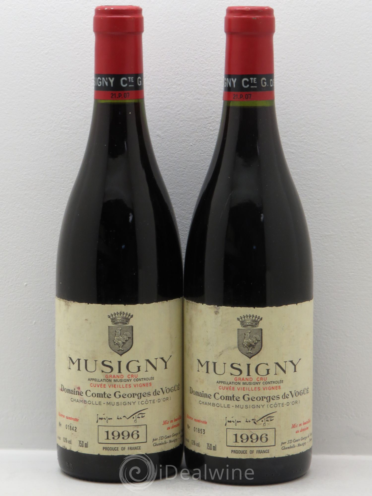 Musigny Grand Cru Cuvée Vieilles Vignes Comte Georges de Vogüé Vieilles vignes 1996 - Lot de 2 bouteilles - 0