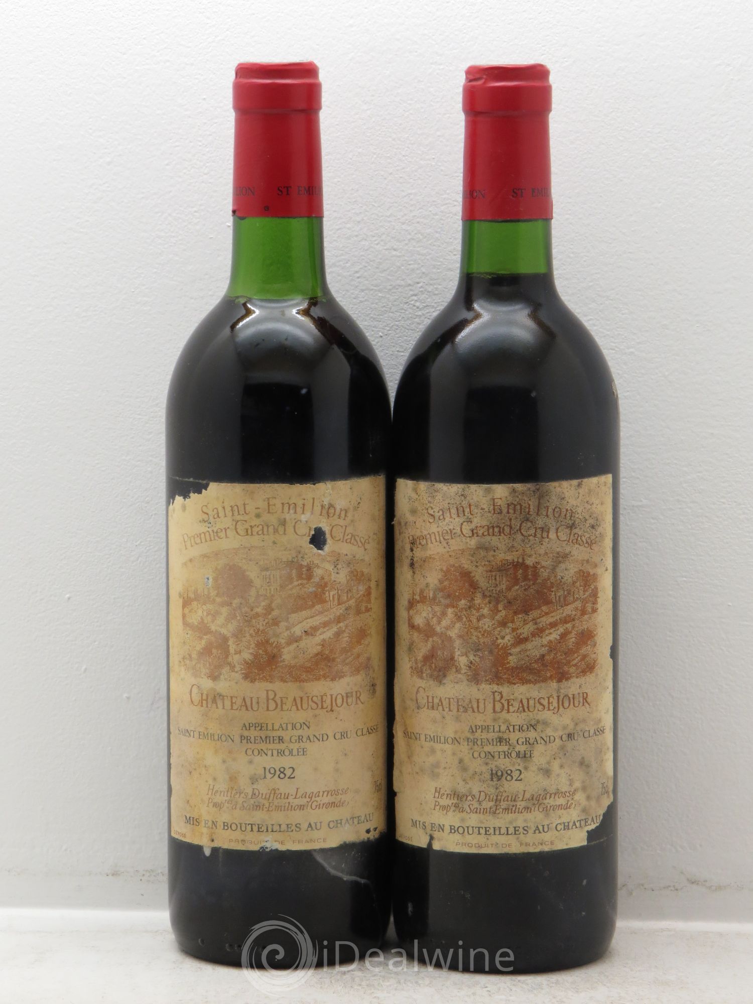 Château Beauséjour (Duffau-Lagarrosse) 1er Grand Cru Classé B 1982 - Lot de 2 bouteilles - 0