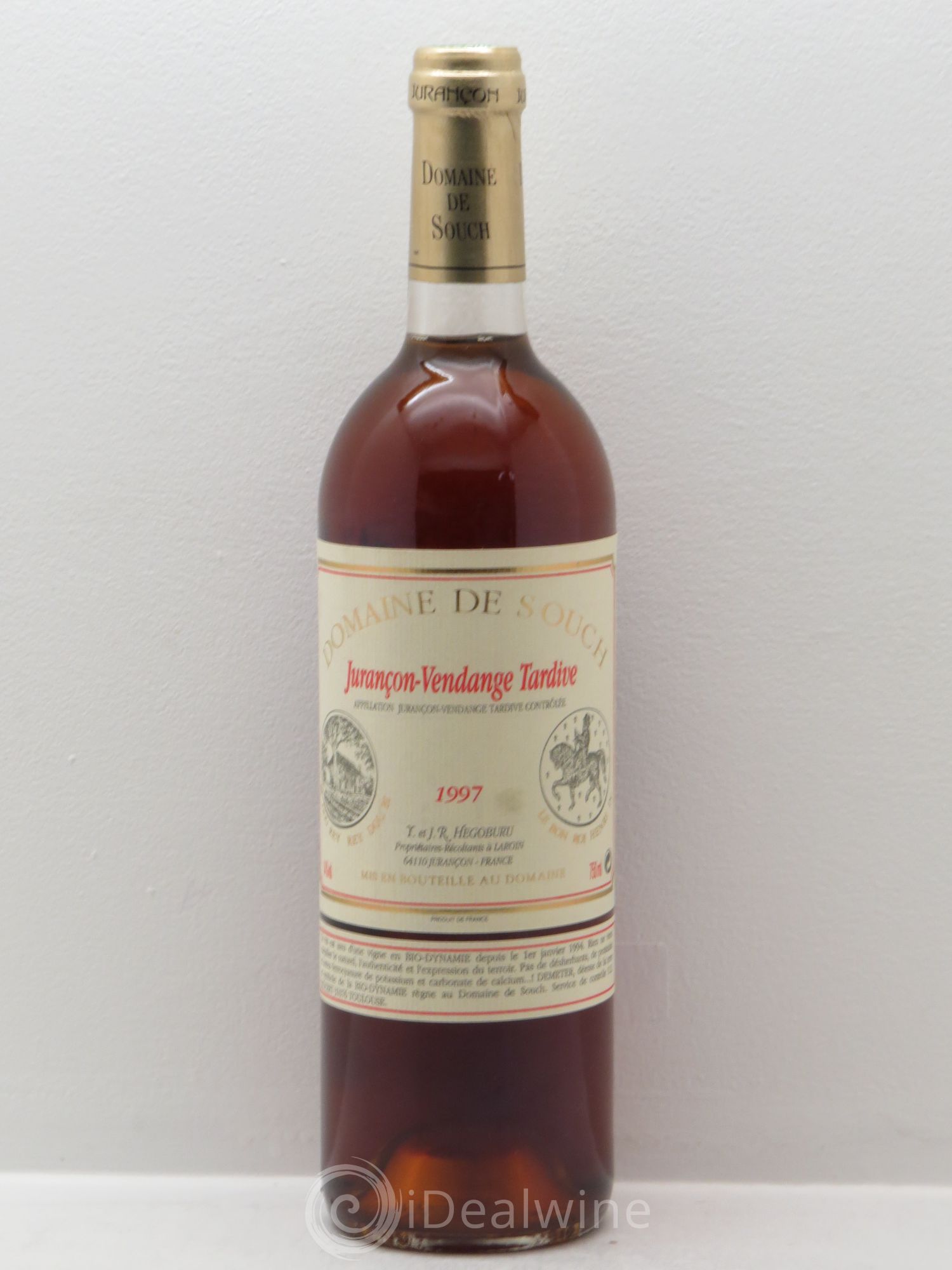 Jurançon sec Souch (Domaine de) Vendanges Tardives 1997 - Lot de 6 bouteilles - 0