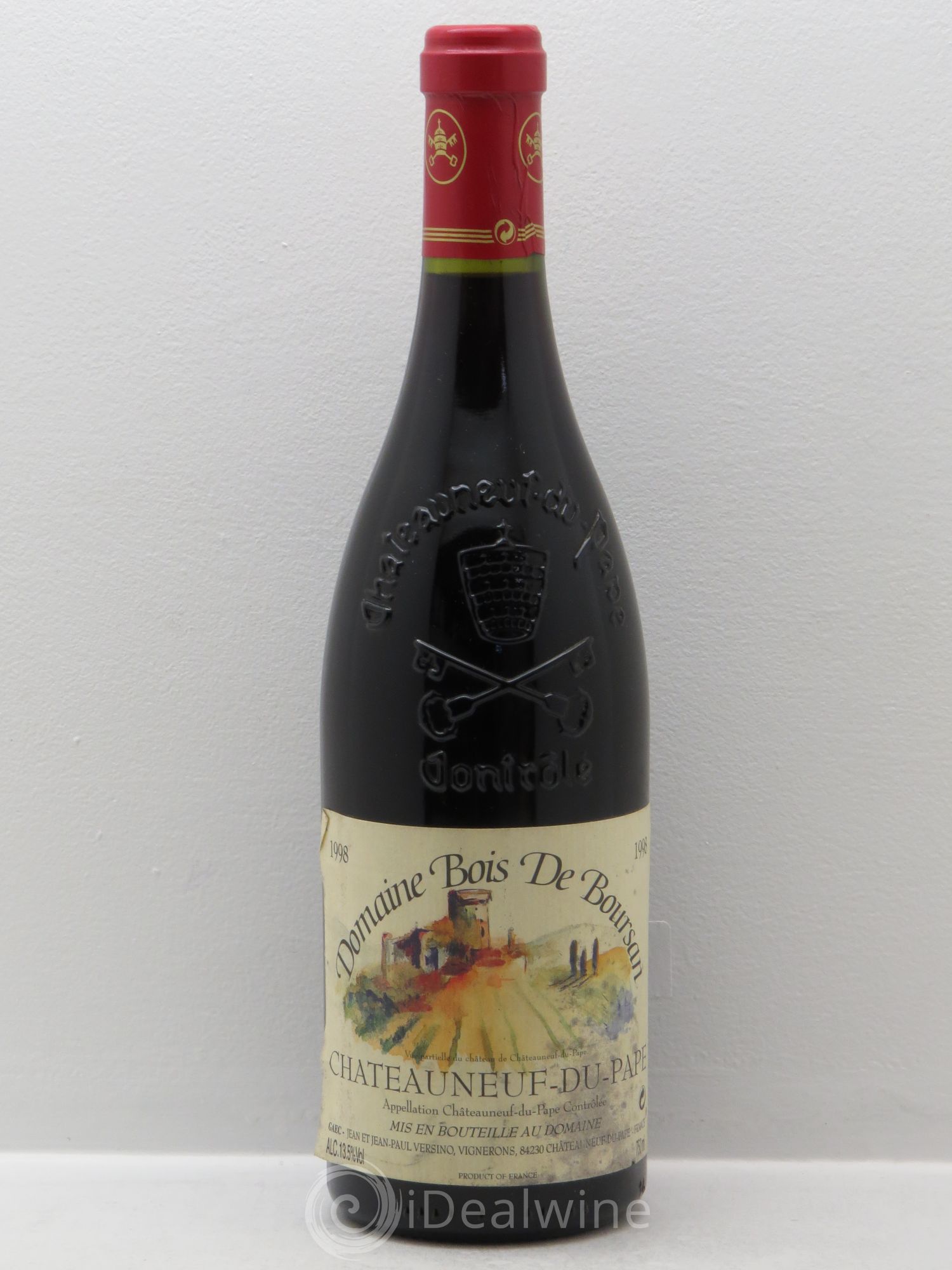 Châteauneuf-du-Pape Domaine Bois de Boursan (Domaine) Jean et Jean-Paul Versino 1998 - Lot de 6 bouteilles - 0