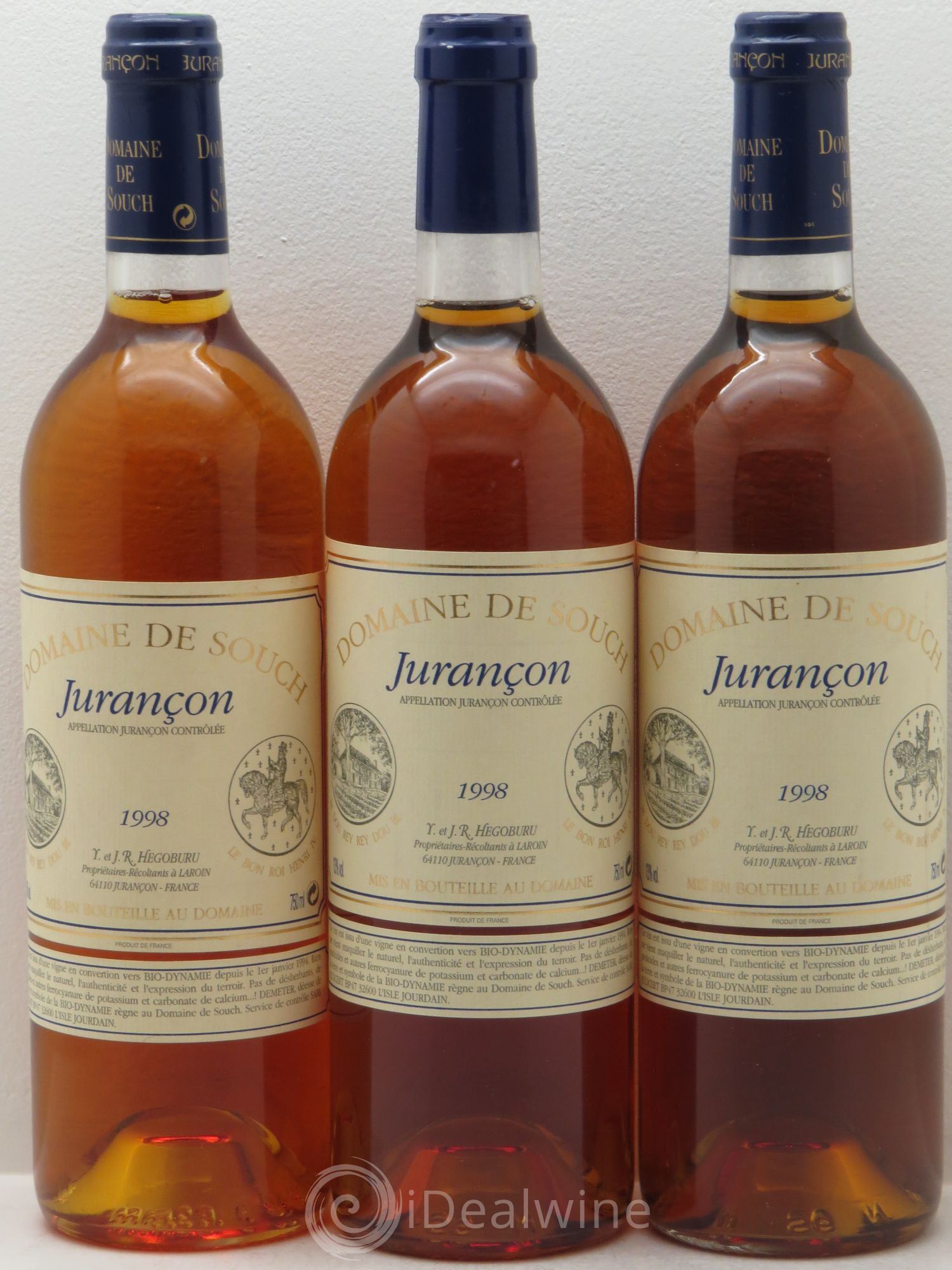 Jurançon sec Souch (Domaine de) 1998 - Lot de 3 bouteilles - 0