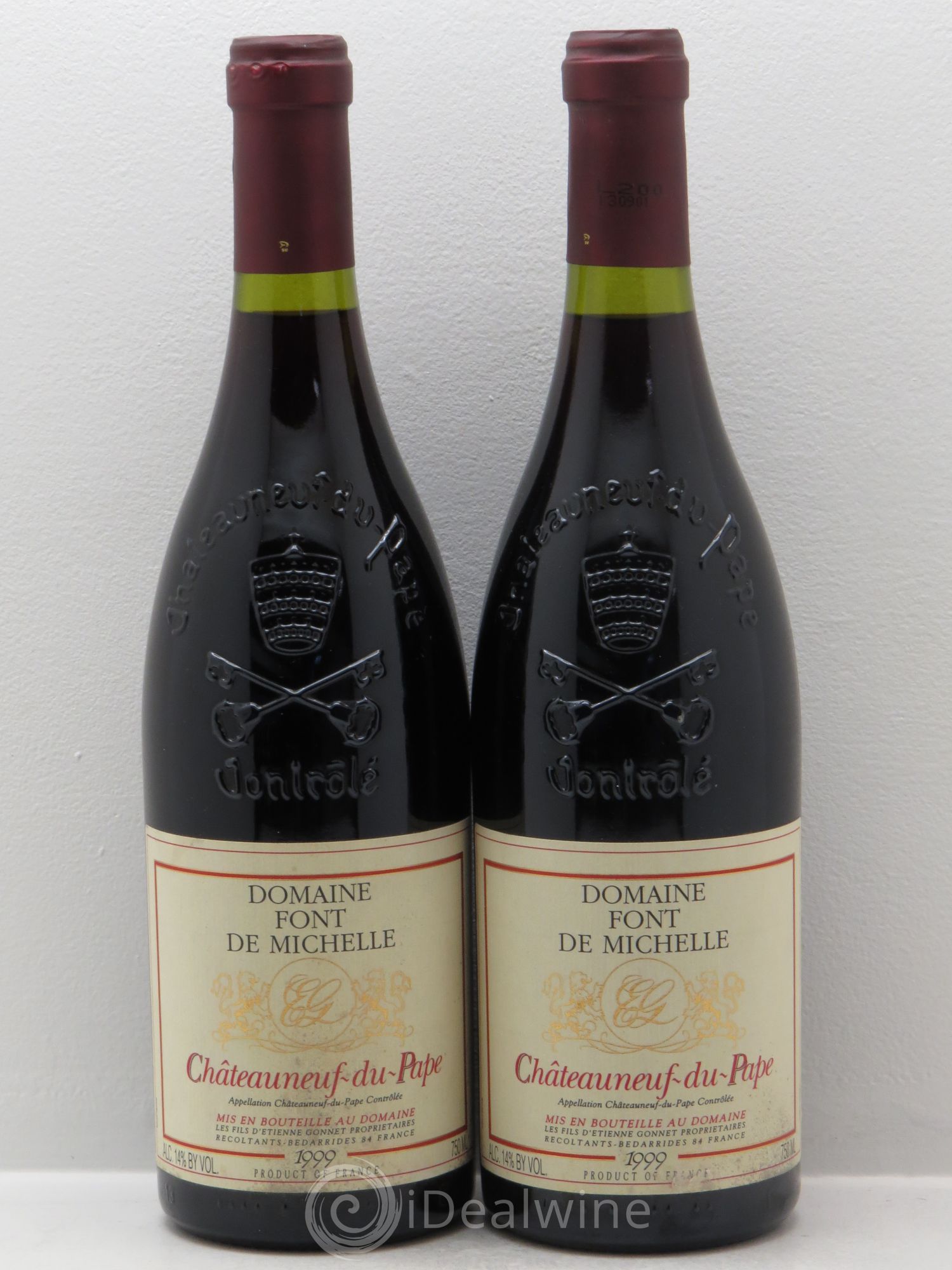 Châteauneuf-du-Pape Domaine Font de Michelle Famille Gonnet 1999 - Lot de 2 bouteilles - 0