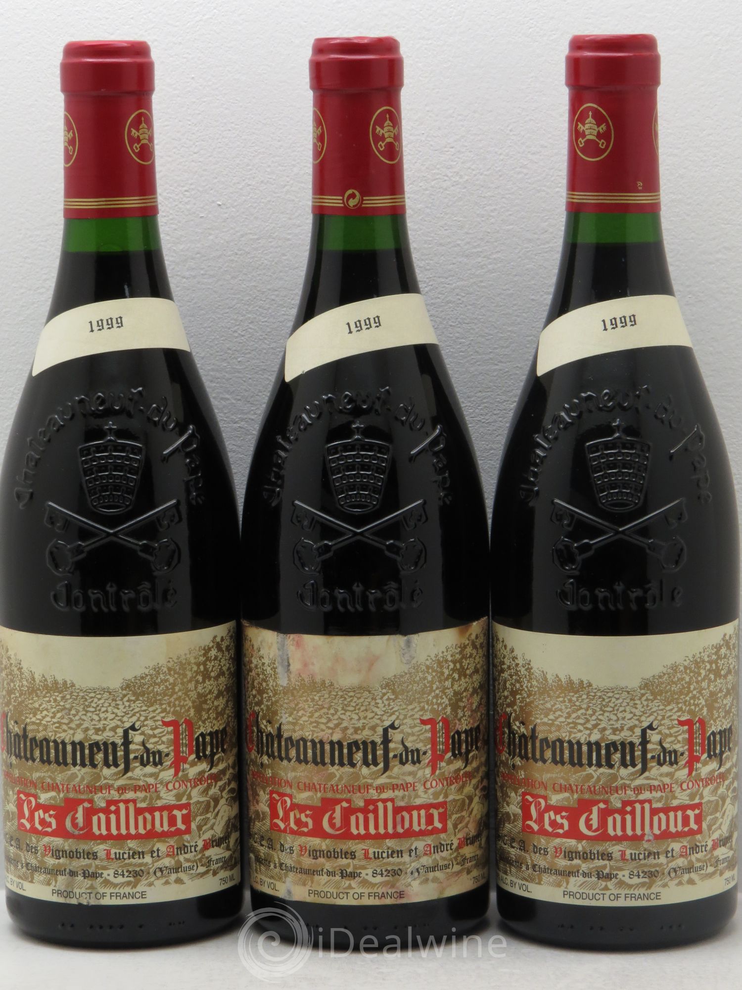 Châteauneuf-du-Pape Les Cailloux André Brunel 1999 - Lot de 3 bouteilles - 0