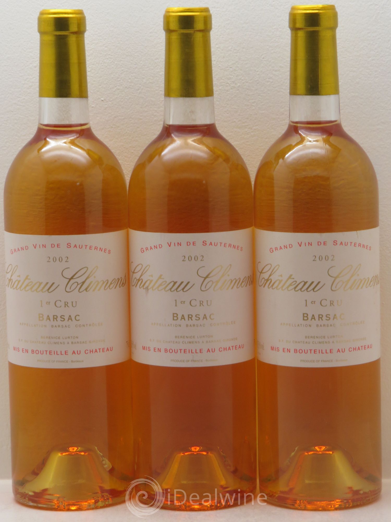 Château Climens 1er Grand Cru Classé 2002 - Lotto di 3 bottiglie - 0