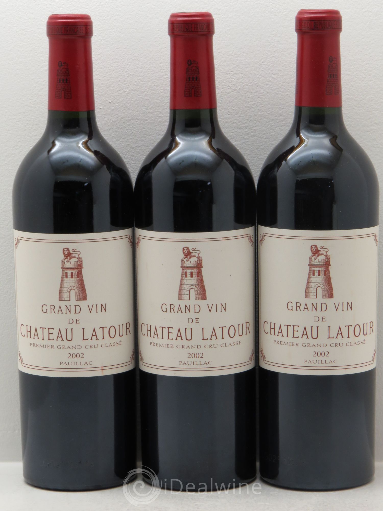 Château Latour 1er Grand Cru Classé 2002 - Lot de 3 bouteilles - 0