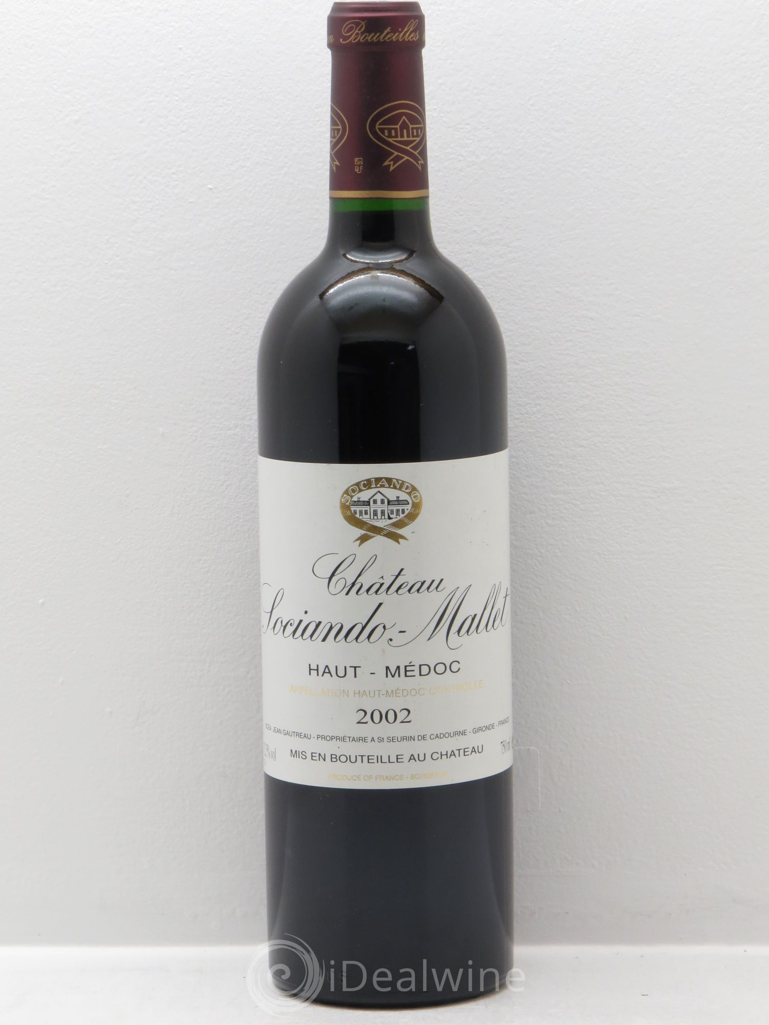 Château Sociando Mallet 2002 - Lot de 6 bouteilles - 0