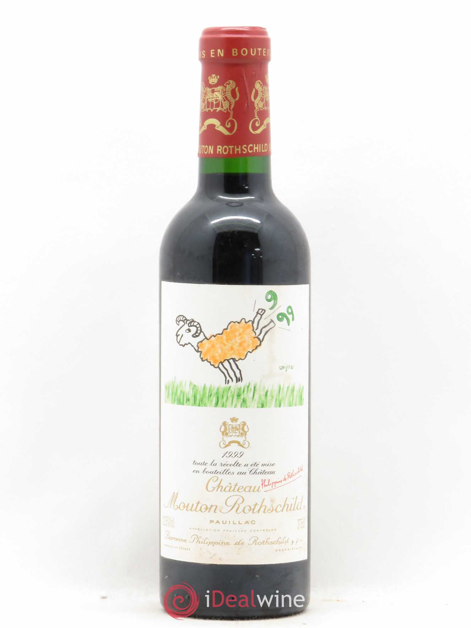 Château Mouton Rothschild 1er Grand Cru Classé 1999 - Lot de 1 demi bouteille - 0