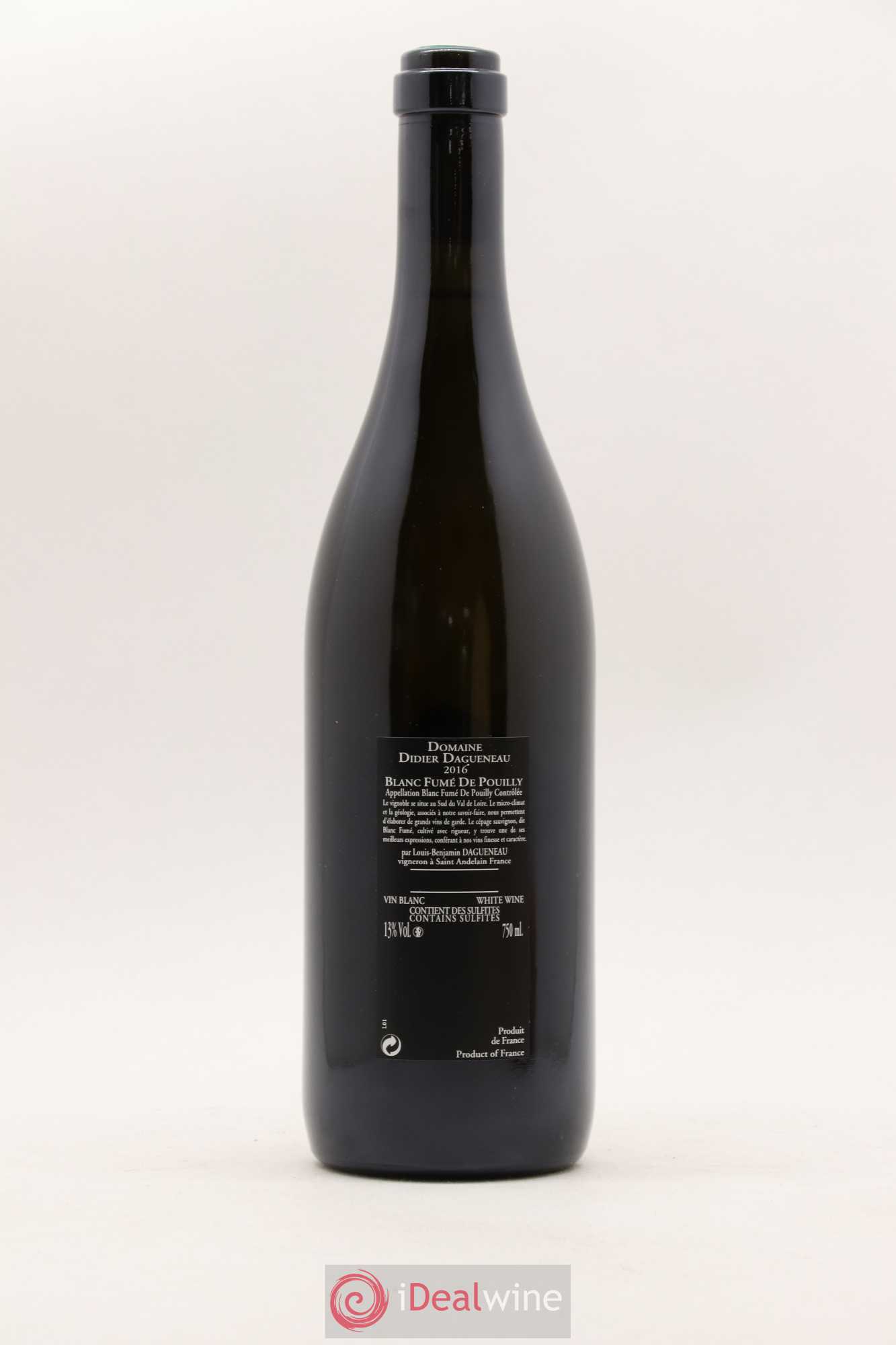 Vin de France (anciennement Pouilly-Fumé) Silex Dagueneau (Domaine Didier - Louis-Benjamin) 2016 - Lot de 1 bouteille - 1