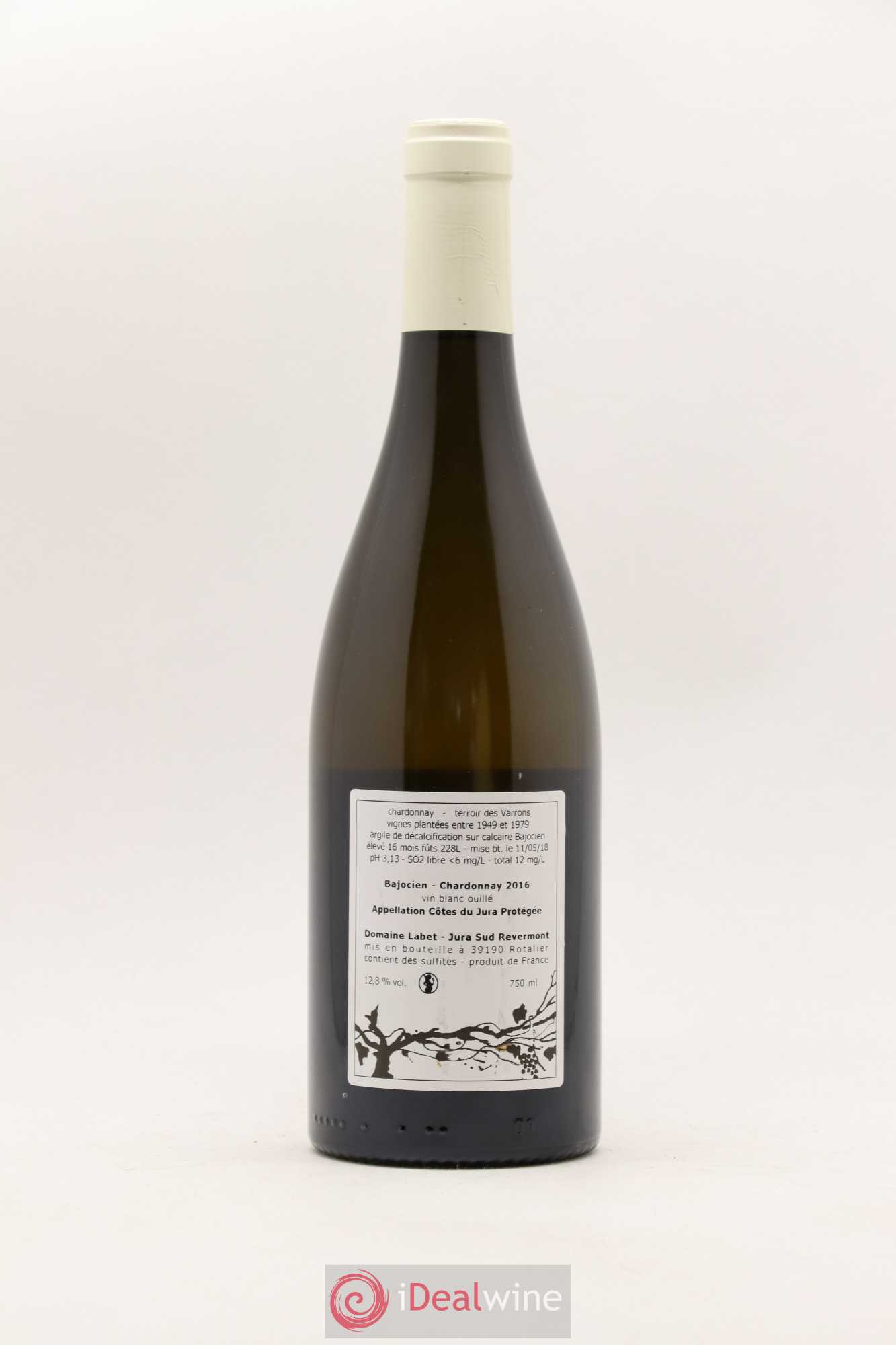 Côtes du Jura Chardonnay Bajocien Romain - Julien - Charline Labet 2016 - Lot de 1 bouteille - 1