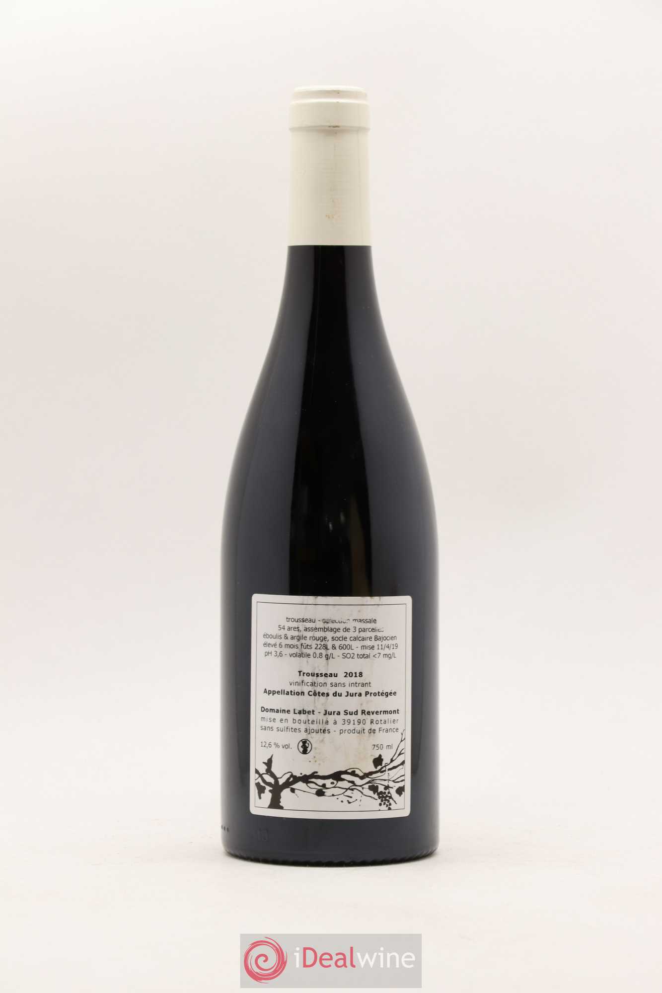 Côtes du Jura Trousseau Sélection Massale Romain - Julien - Charline Labet 2018 - Lot de 1 bouteille - 1