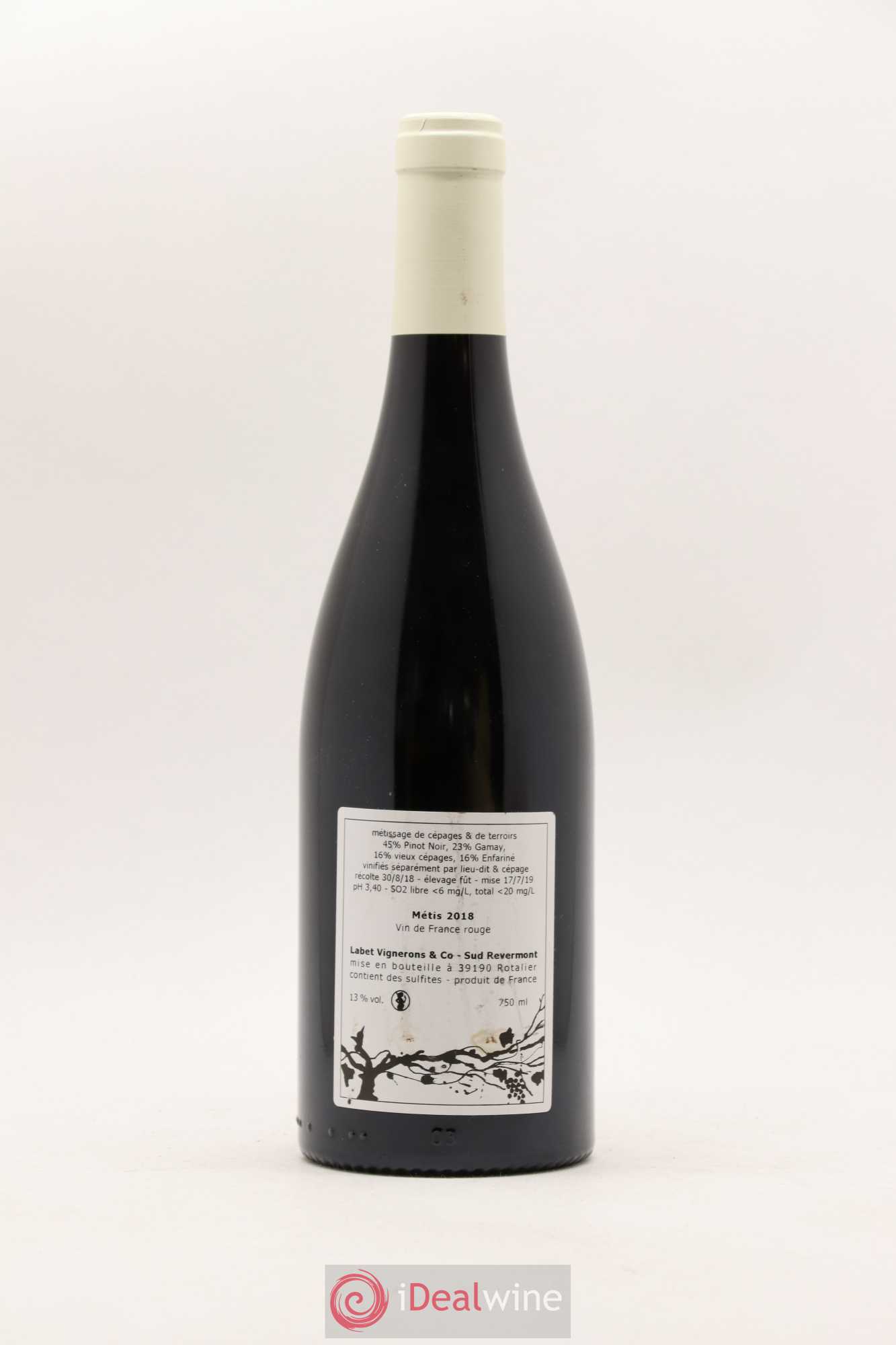 Vin de France Métis Romain - Julien - Charline Labet 2018 - Lot de 1 bouteille - 1
