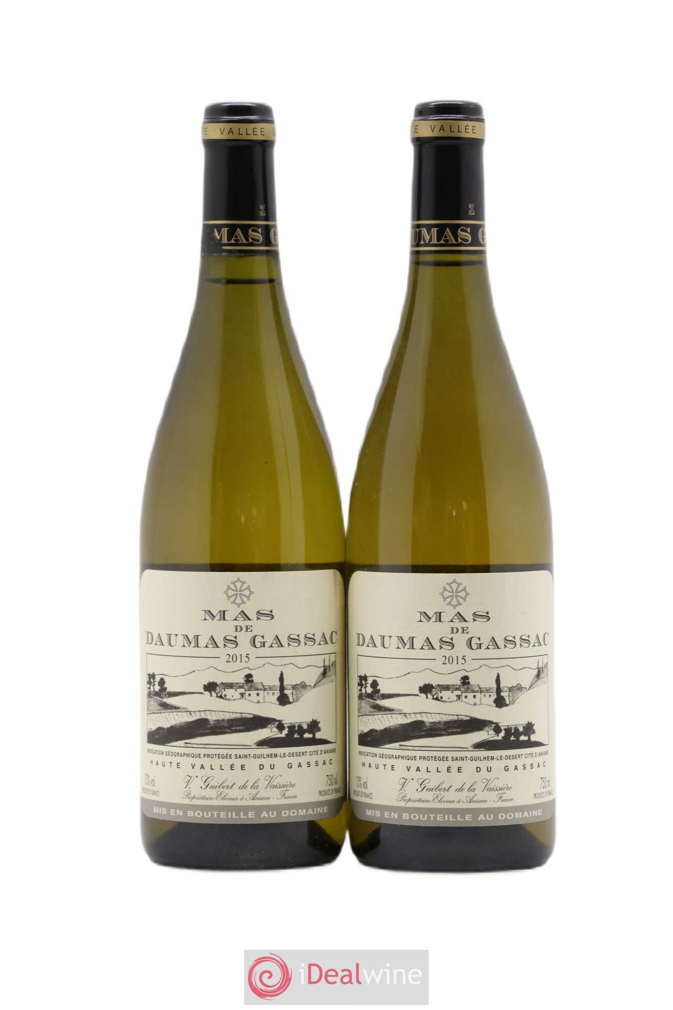 Saint-Guilhem-le-Désert - Cité d'Aniane Mas Daumas Gassac Famille Guibert de La Vaissière 2015 - Lot de 2 bouteilles - 0