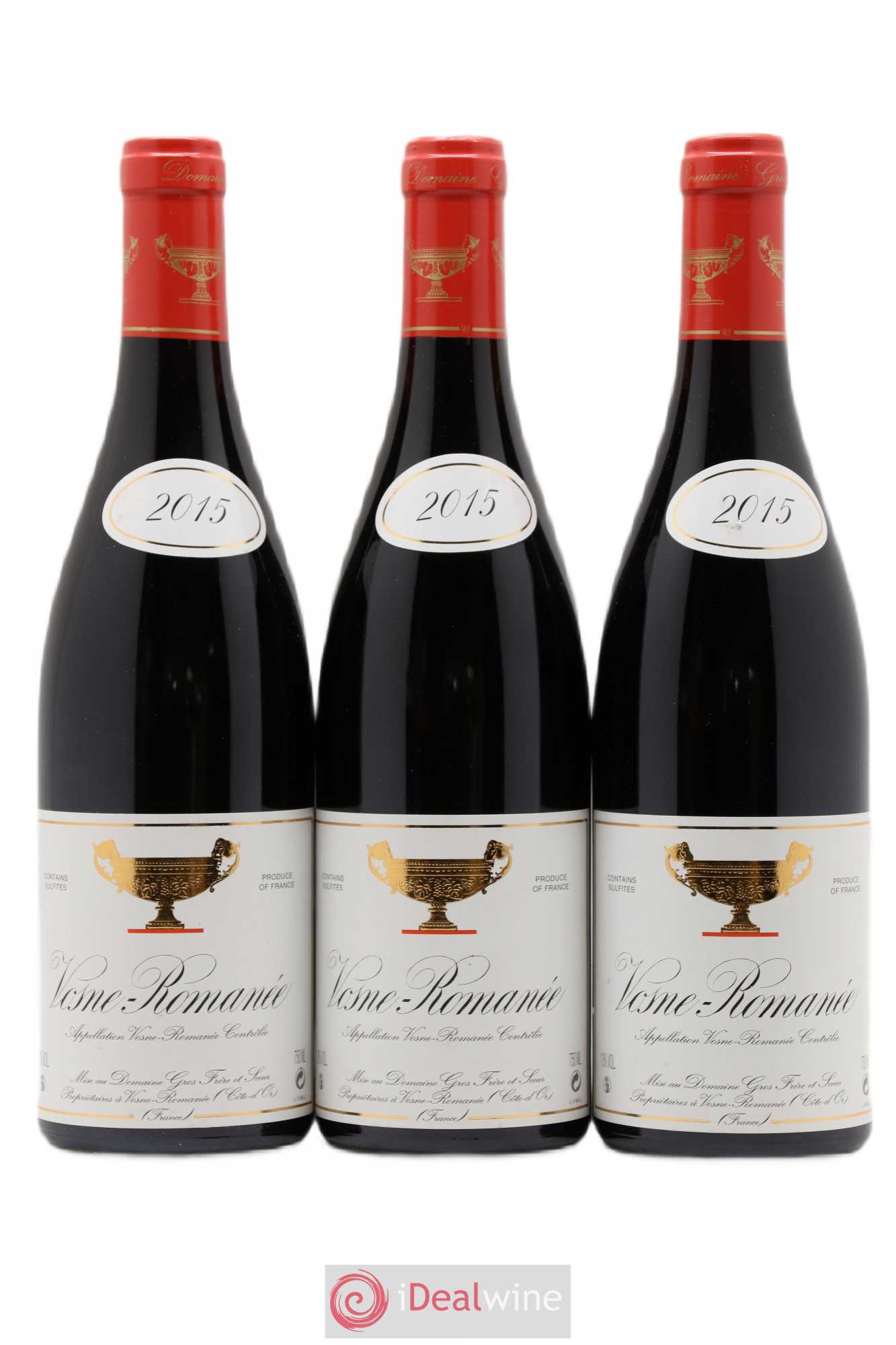 Vosne-Romanée Gros Frère & Soeur 2015 - Lot de 3 bouteilles - 0