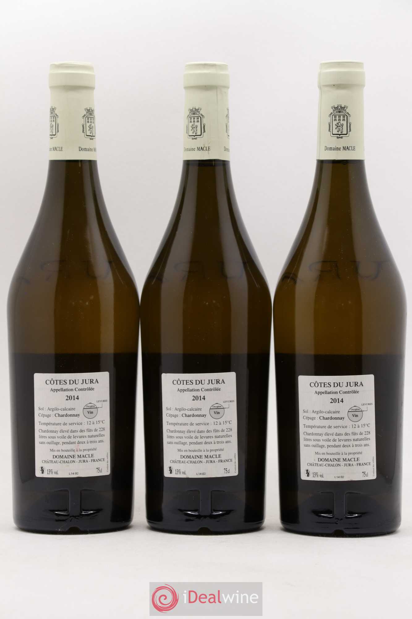 Côtes du Jura Chardonnay sous voile Jean Macle 2014 - Lot de 3 bouteilles - 1