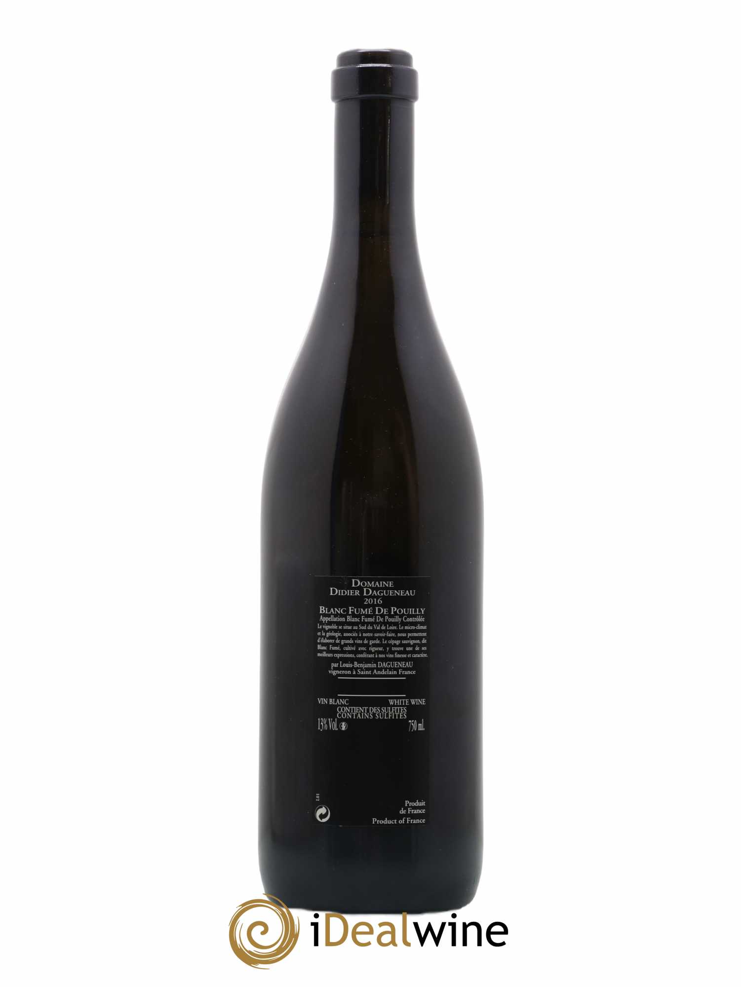 Vin de France (anciennement Pouilly-Fumé) Silex Dagueneau (Domaine Didier - Louis-Benjamin) 2016 - Lot de 1 bouteille - 1