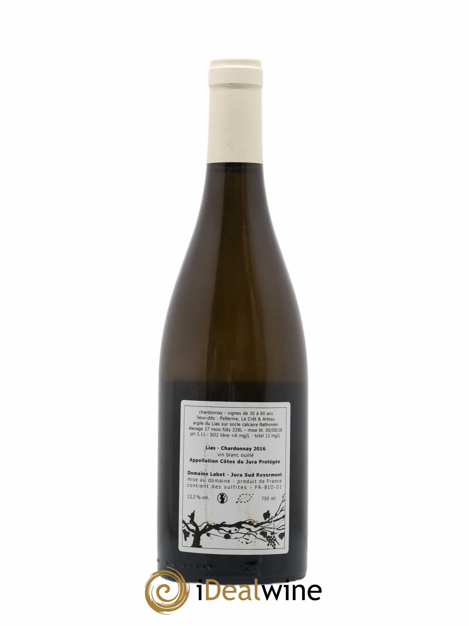 Côtes du Jura Chardonnay Lias Romain - Julien - Charline Labet 2016 - Lot de 1 bouteille - 1