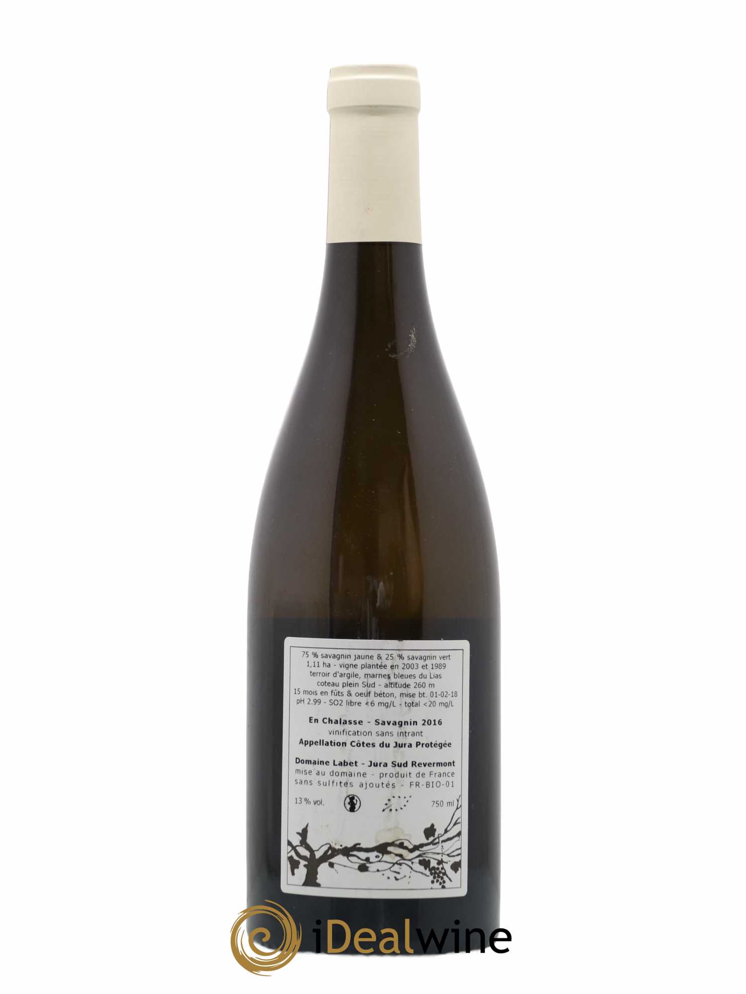 Côtes du Jura Fleur de Savagnin En Chalasse Romain - Julien - Charline Labet 2016 - Lot de 1 bouteille - 1