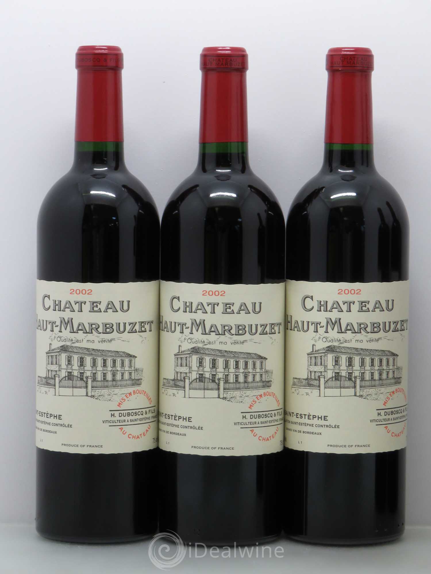 Château Haut Marbuzet 2002 - Lot de 5 bouteilles - 1