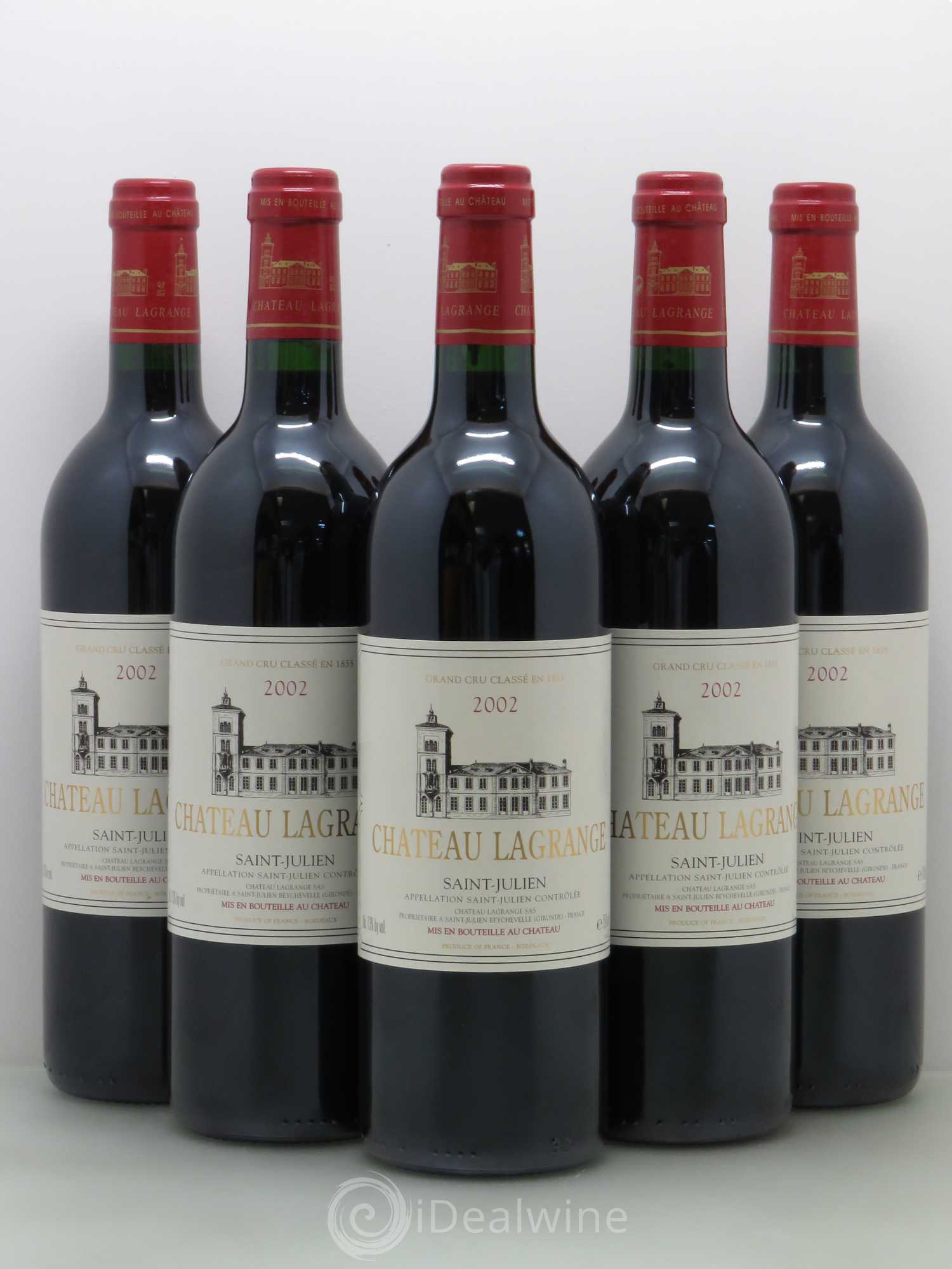 Château Lagrange 3ème Grand Cru Classé 2002 - Lot de 5 bouteilles - 0