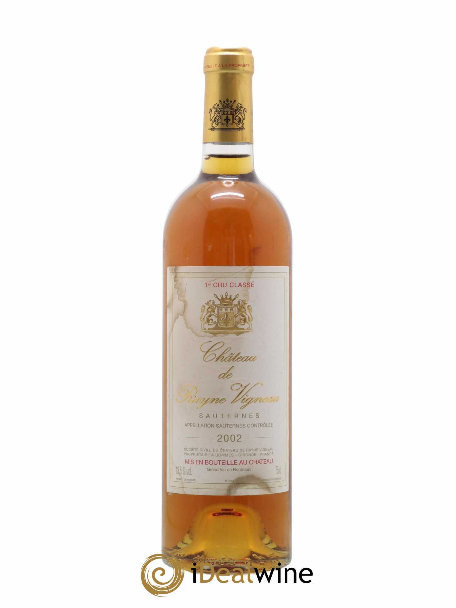Château de Rayne Vigneau 1er Grand Cru Classé 2002 - Lotto di 1 bottiglia - 0
