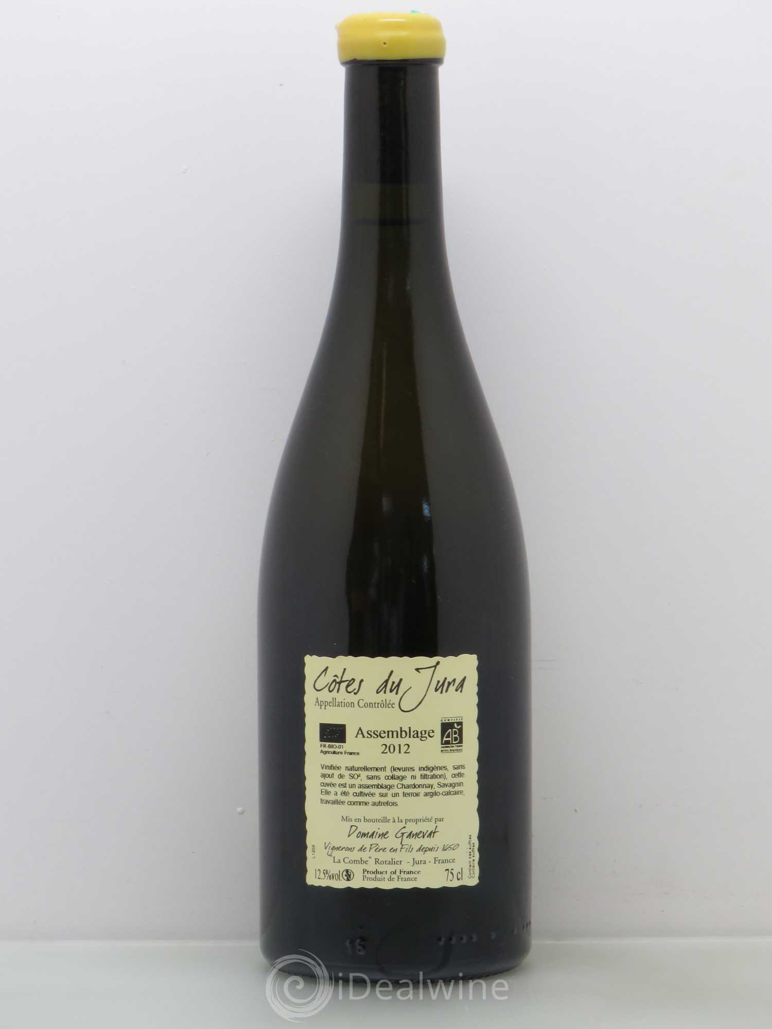 Côtes du Jura Cuvée Orégane Jean-François Ganevat (Domaine) 2012 - Lot de 1 bouteille - 1