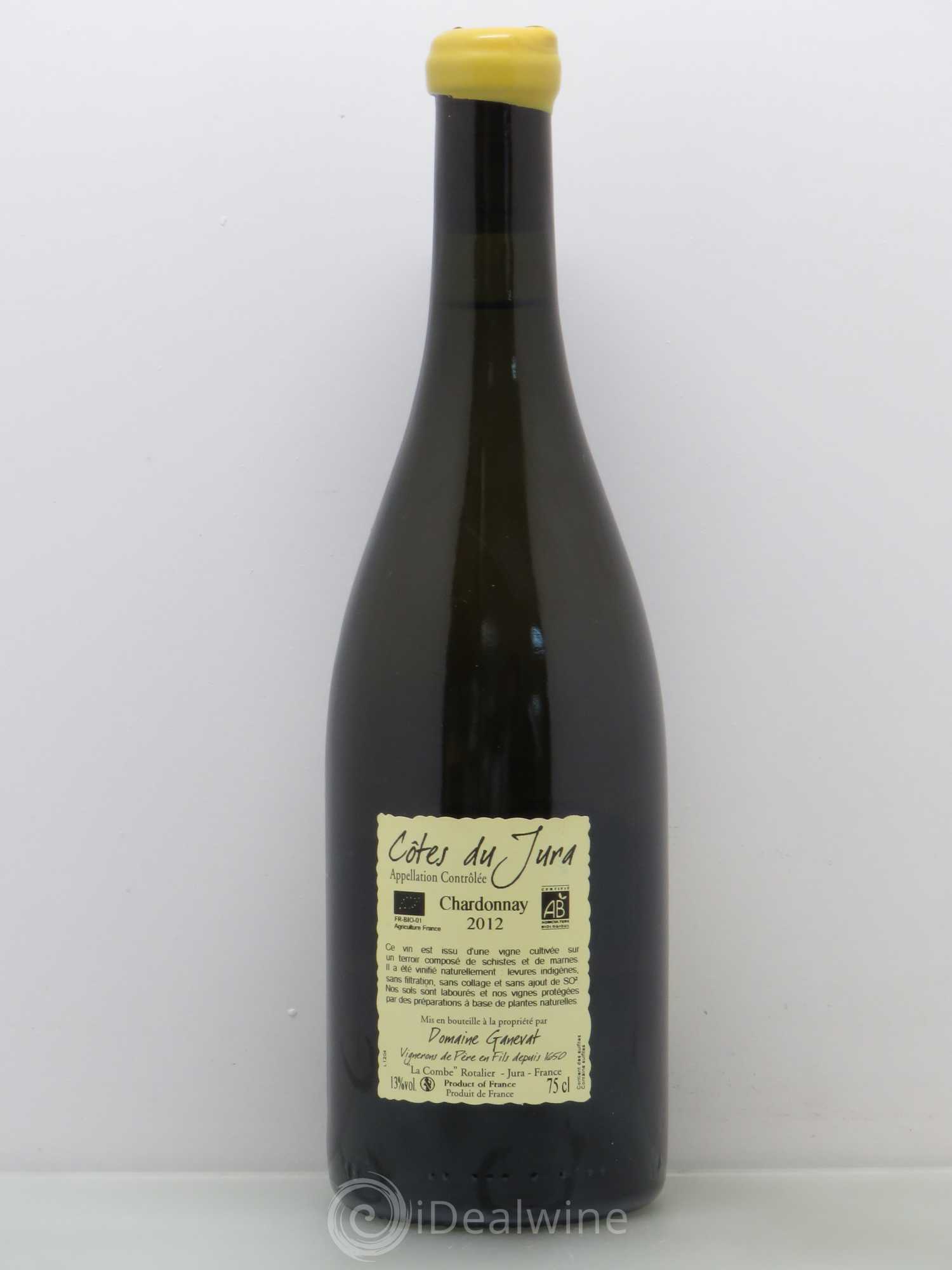 Côtes du Jura Grusse en Billat Jean-François Ganevat (Domaine) 2012 - Lot de 1 bouteille - 1