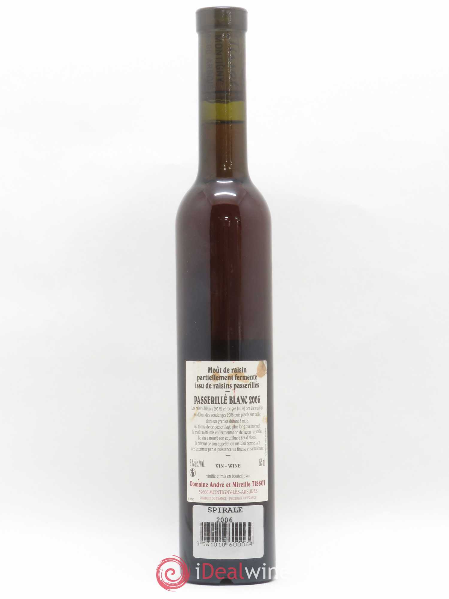 Vin de France Spirale Passerillé Bénédicte et Stéphane Tissot 2006 - Lotto di 1 mezza bottiglia - 1