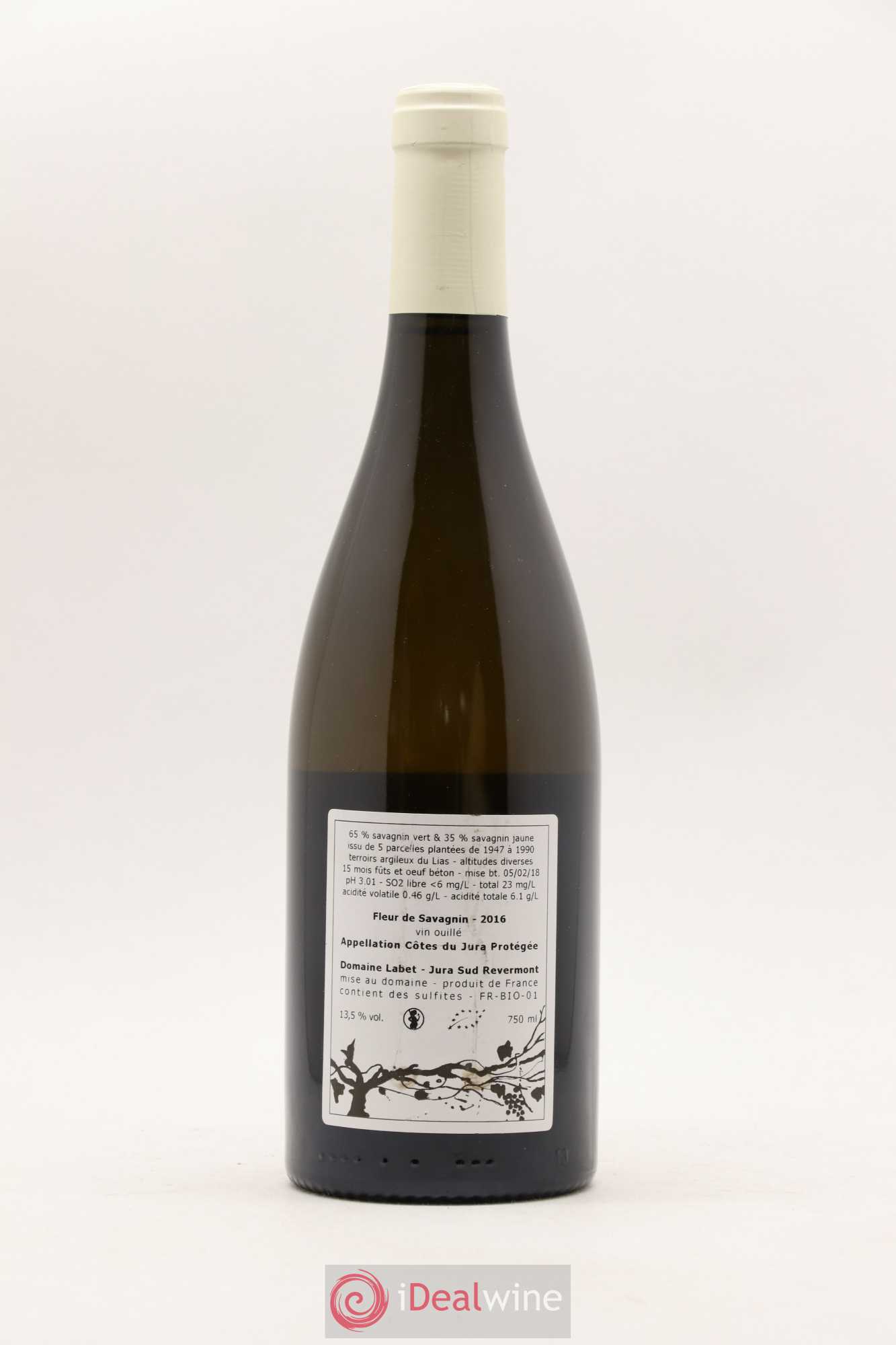 Côtes du Jura Fleur de Savagnin Romain - Julien - Charline Labet 2016 - Lot de 1 bouteille - 1