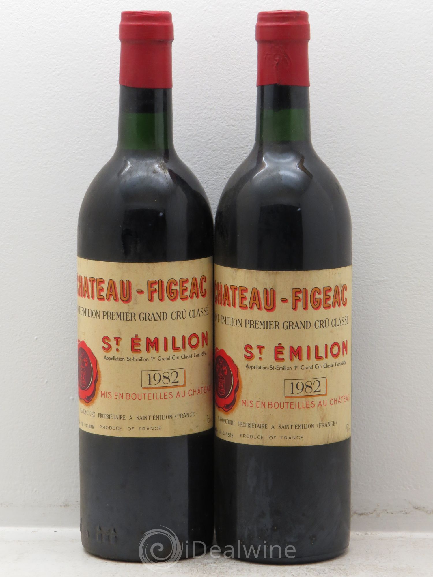 Château Figeac 1er Grand Cru Classé A 1982 - Lot de 2 bouteilles - 0